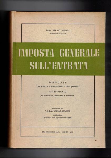 Imposta generale sull'entrata. manuale.