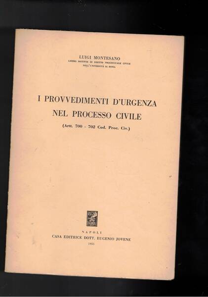 I provvedimenti d'urgenza nel processo civile (art. 700 - 702 …