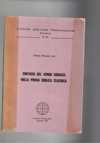 Sintassi del verbo ebraico nella prosa biblica classica.