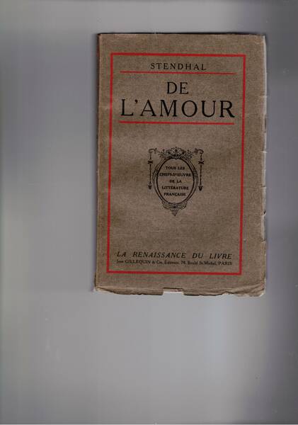 De l'amour par l'auteur de l'histoire de la peinture en …