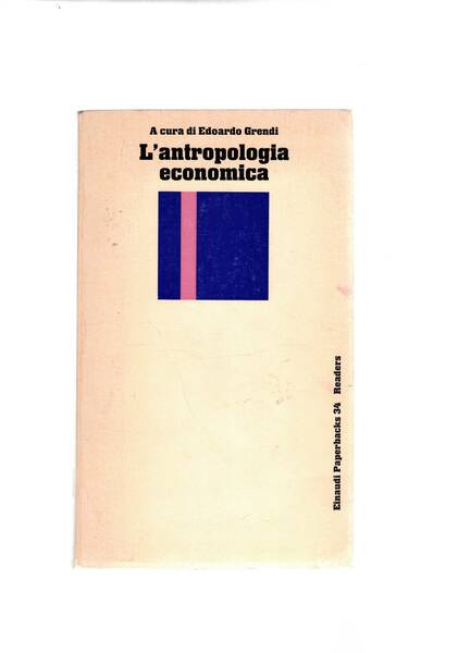 Antropologia economica.