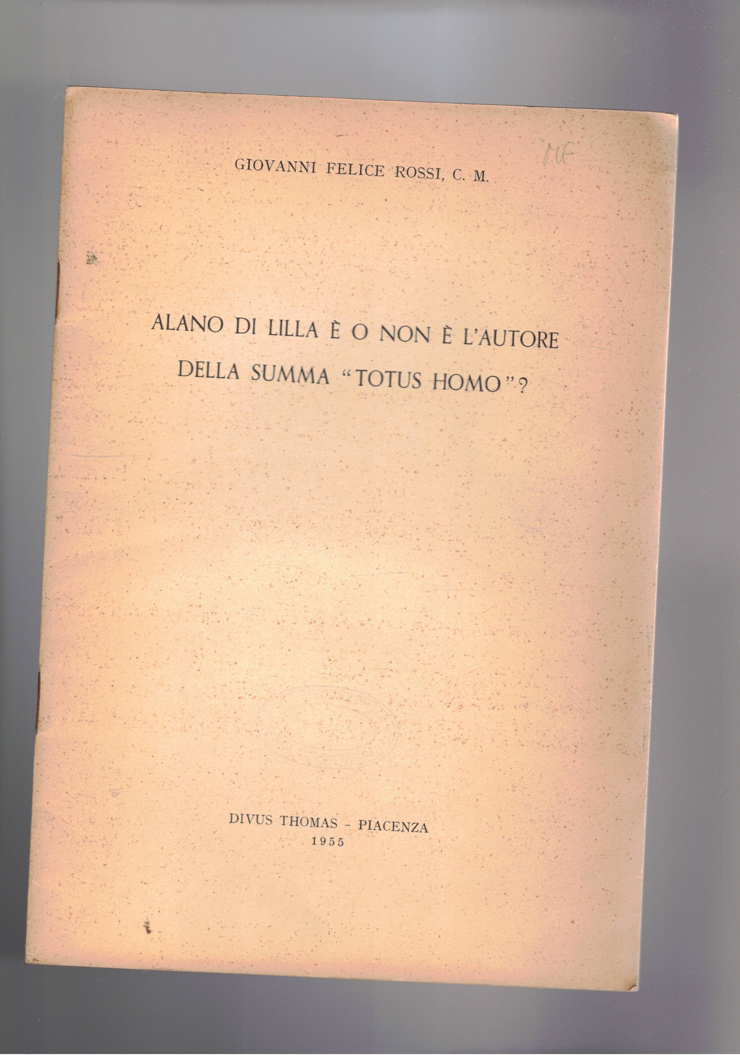 Alano di Lilla è o non è l'autore della Summa …