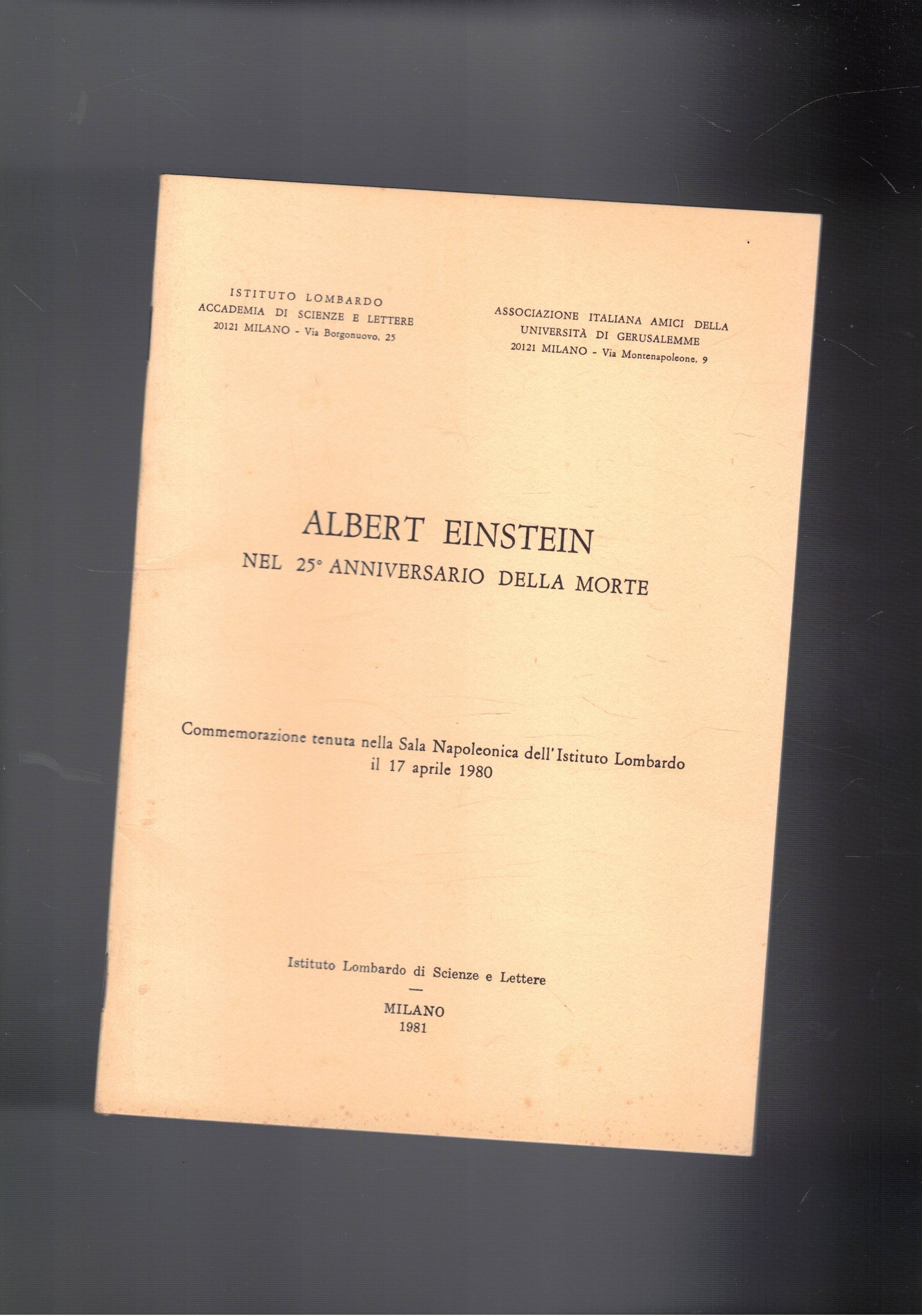 Albert Einstein nel 25° anniversario della morte. Commemorazione nella sala …