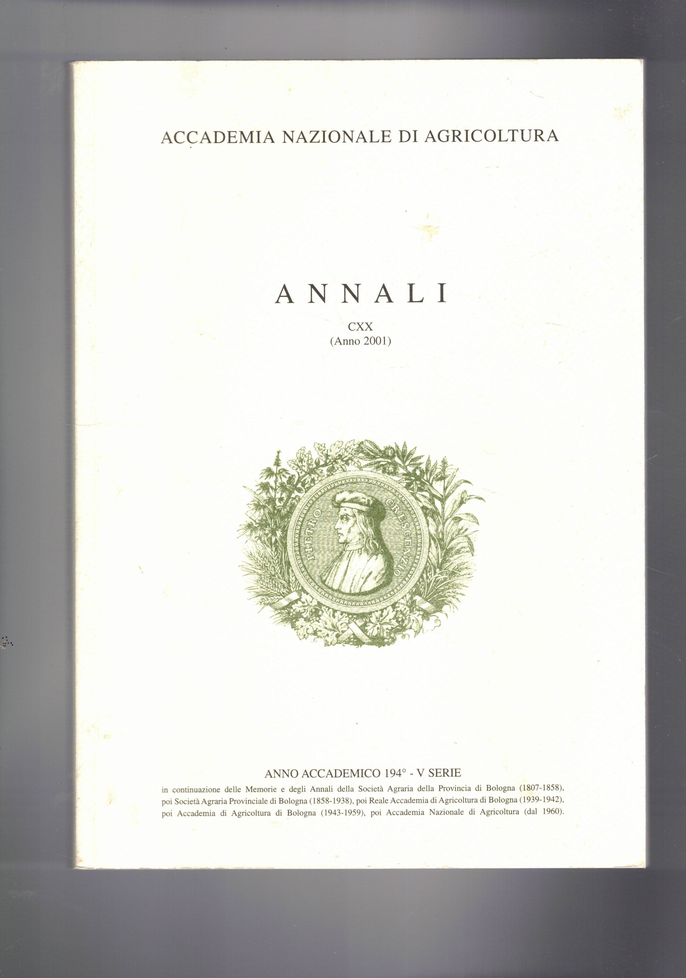 Annali n° CXX 2001. Contiene un articolo sull'evoluzione e tecnologia …