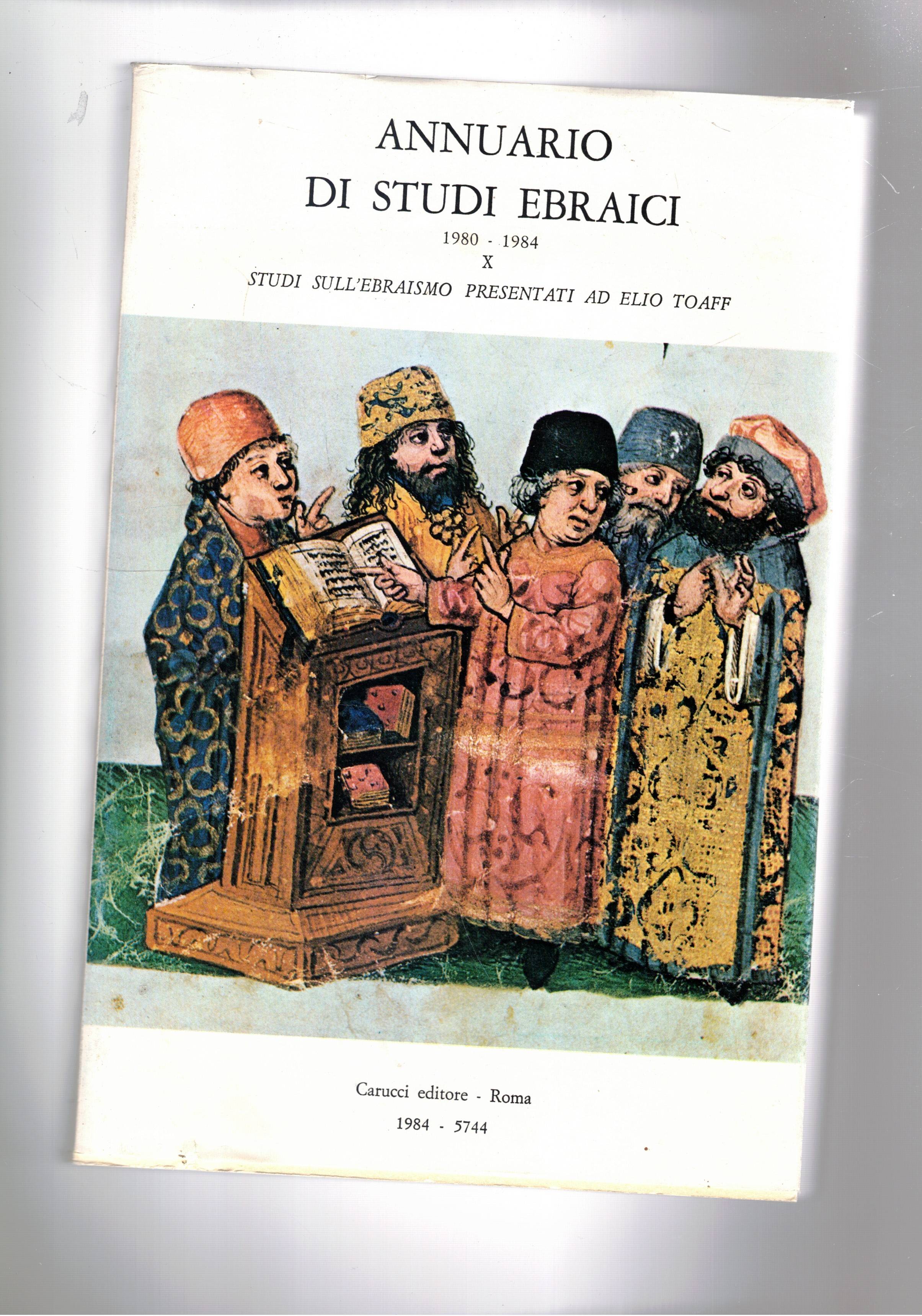 Annuario di studi ebraici 1980-1984. Studi sull'ebraismo presentati da Elio …