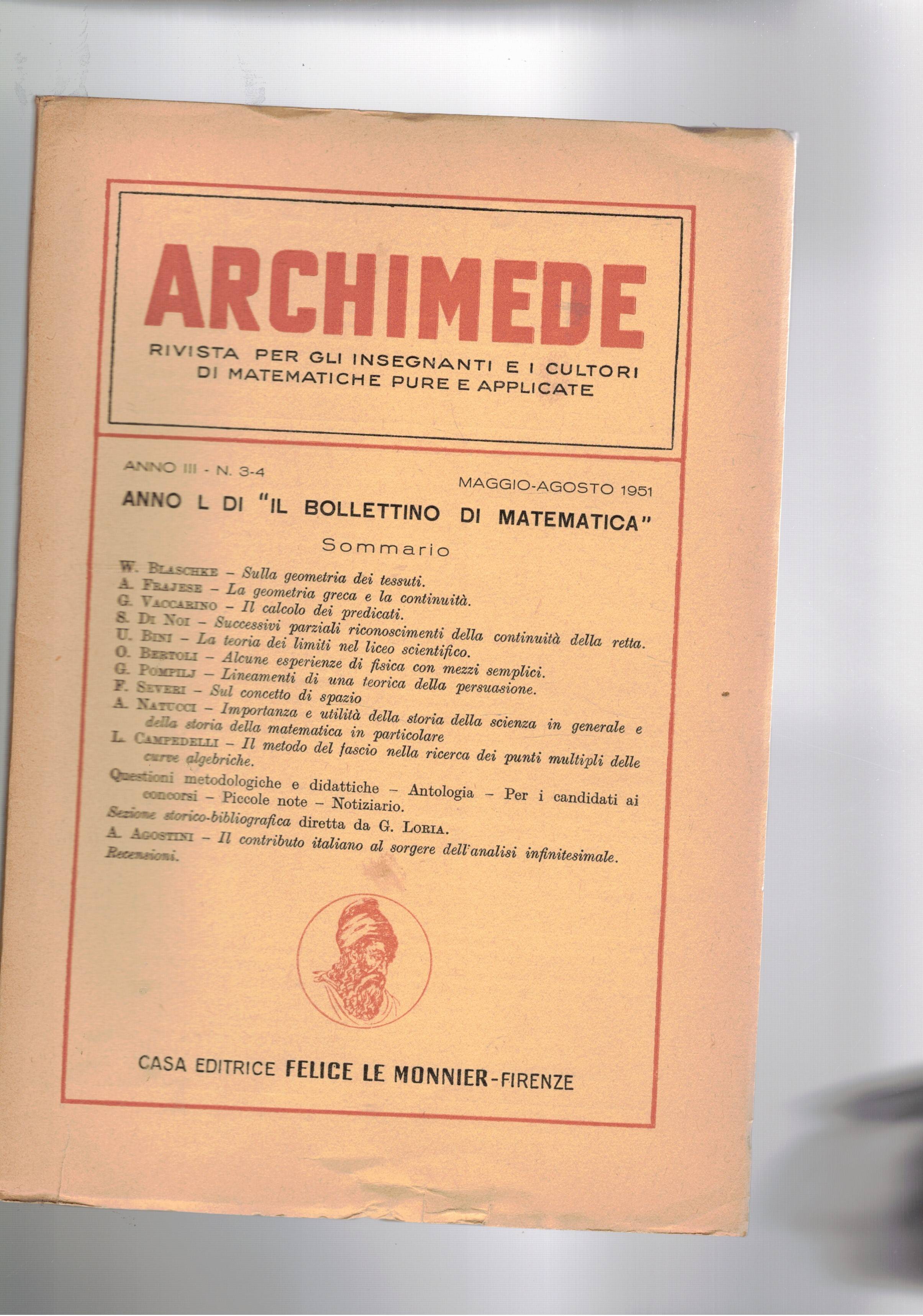 Archimede, rivista bimestrale per gli insegnanti e i culturi di …