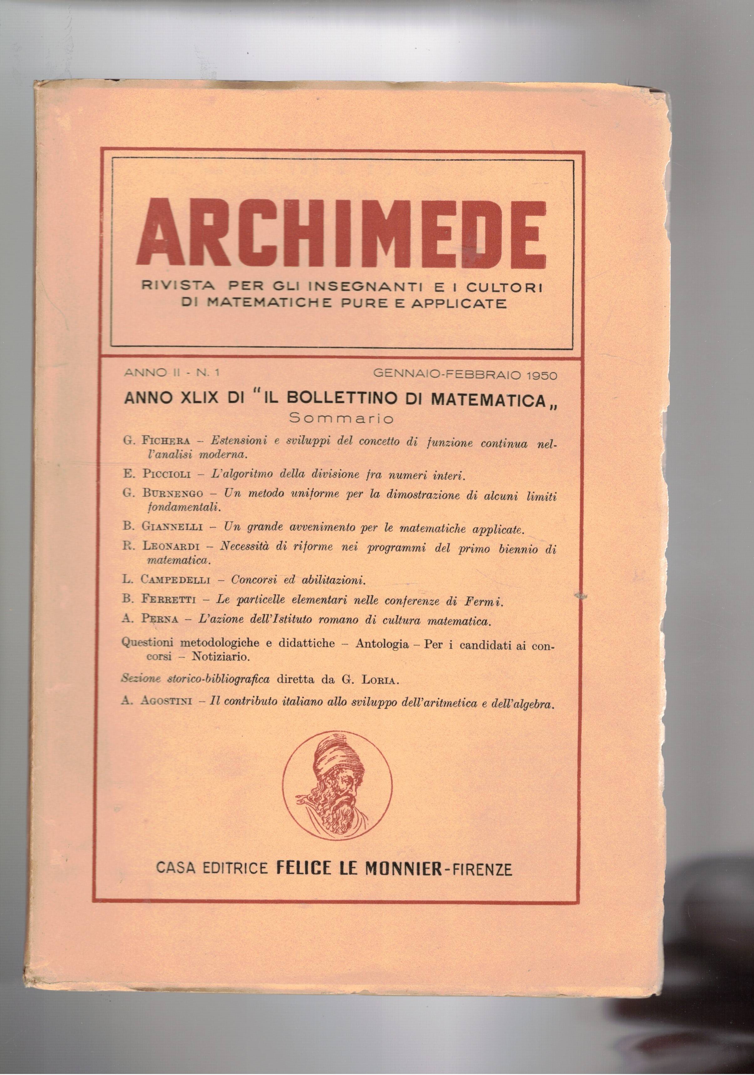 Archimede, rivista bimestrale per gli insegnanti e i culturi di …