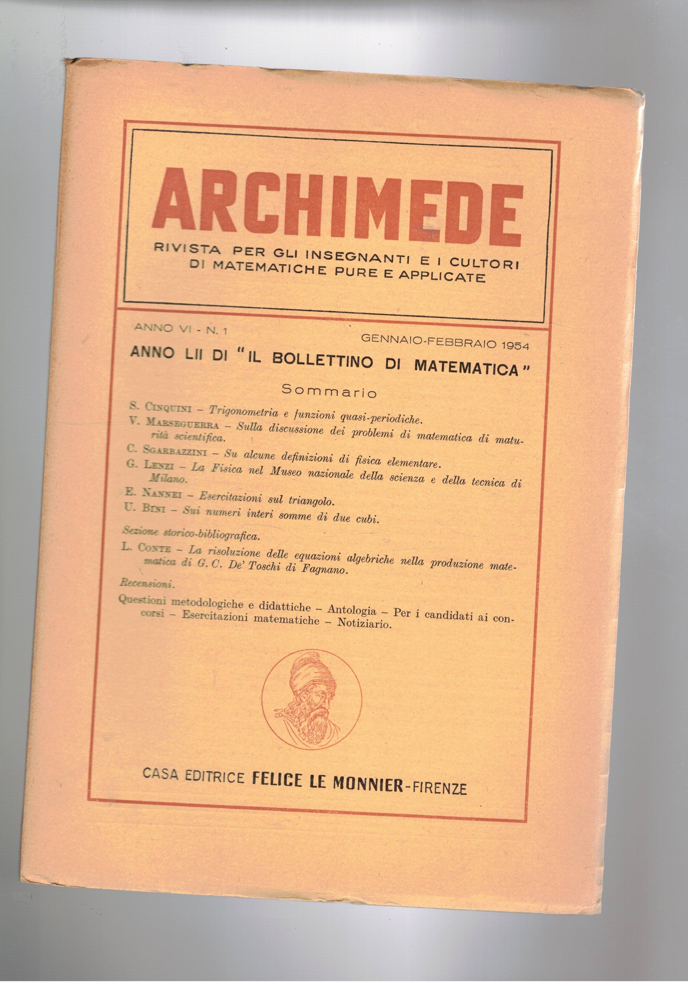 Archimede, rivista bimestrale per gli insegnanti e i culturi di …