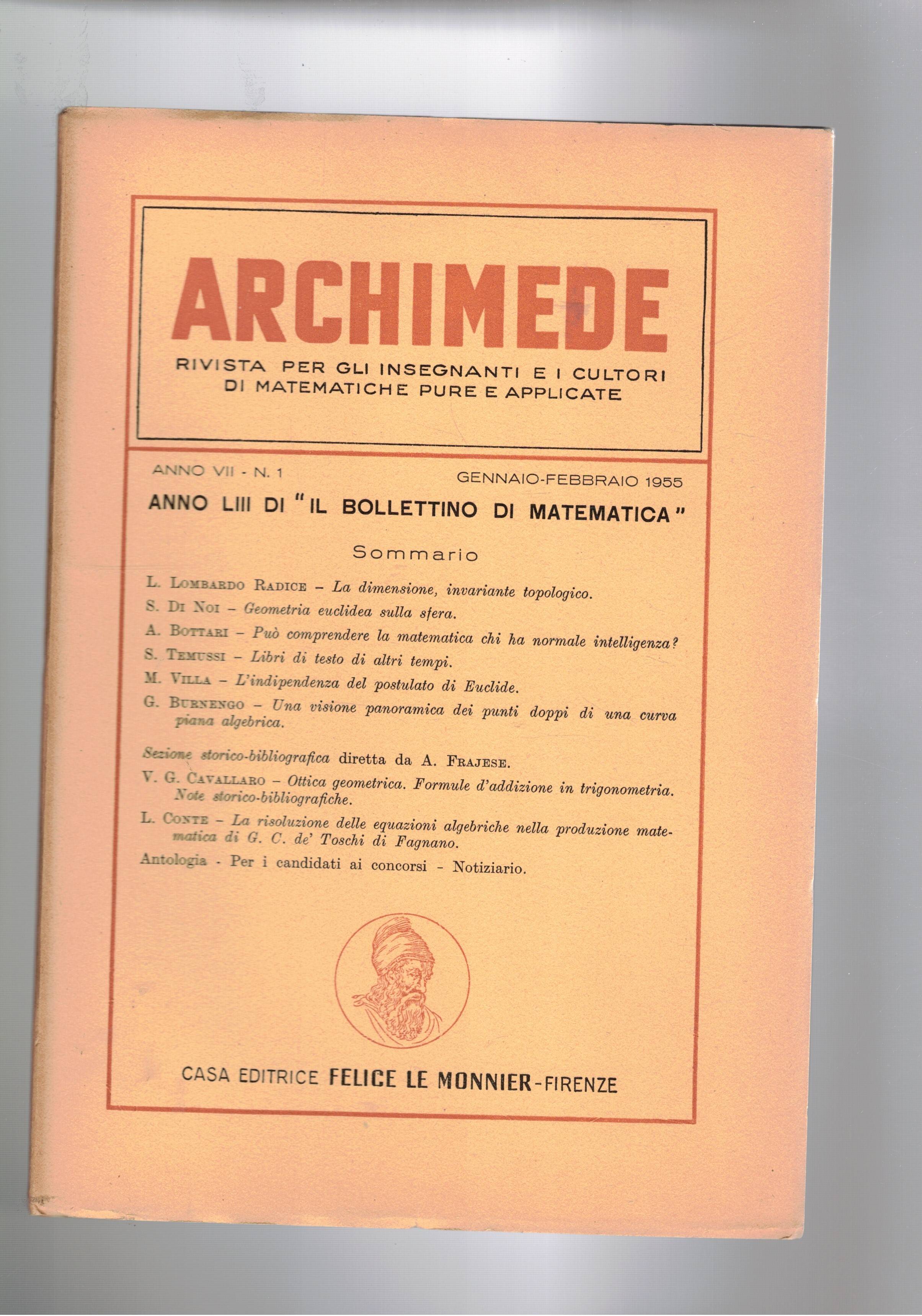 Archimede, rivista bimestrale per gli insegnanti e i culturi di …
