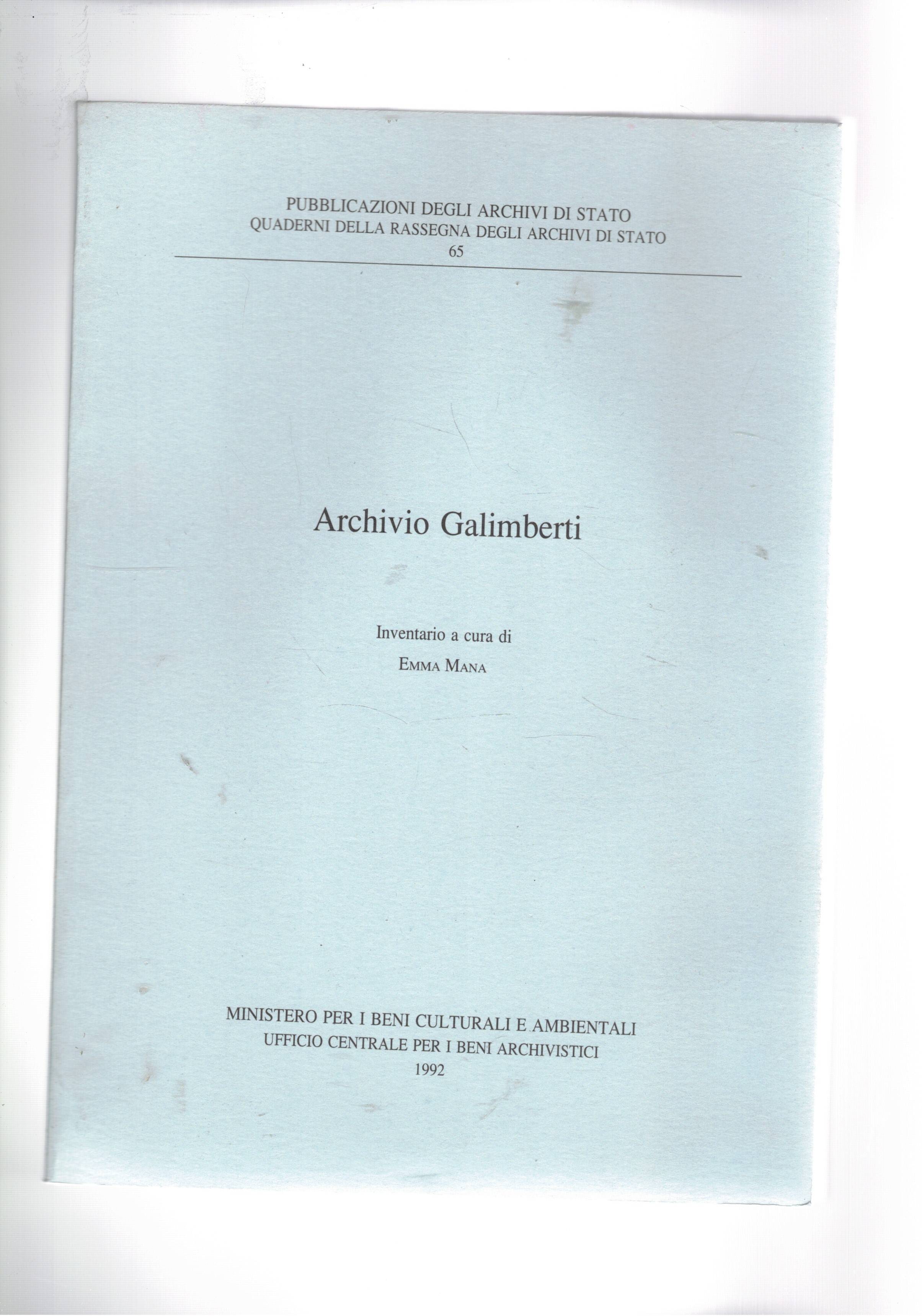 Archivio Galimberti.