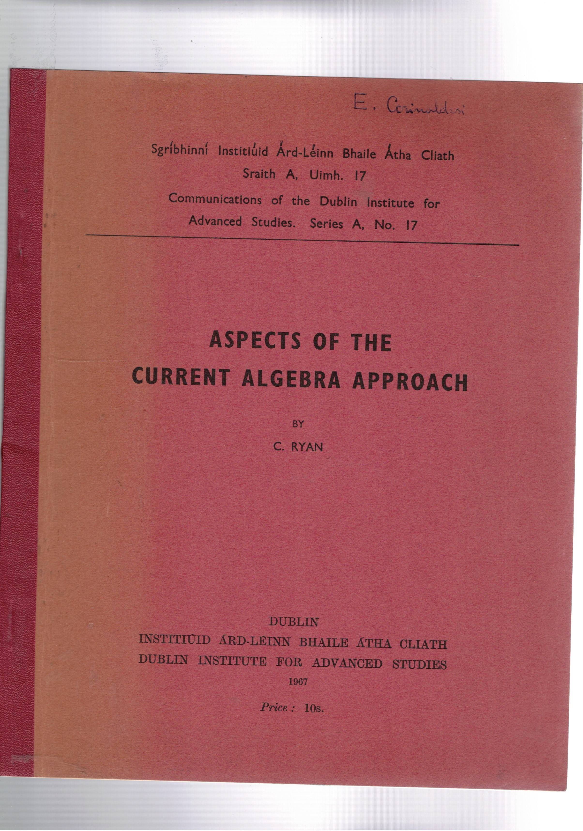 Aspects of the current algebra approach.