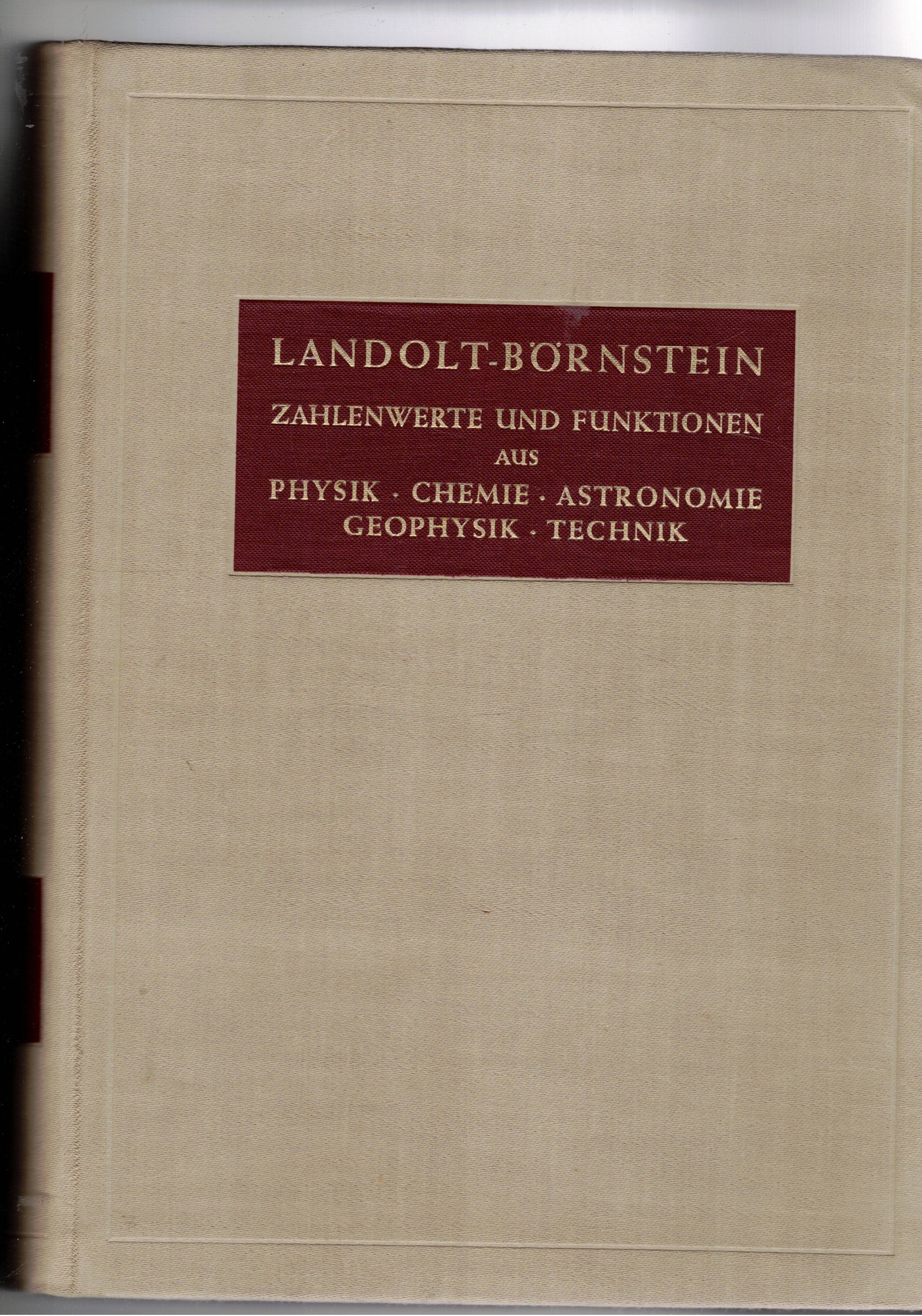 Astronomie und Geophysik. 3a band di Landolt-Bornstein zahlenwerte und funktionen …