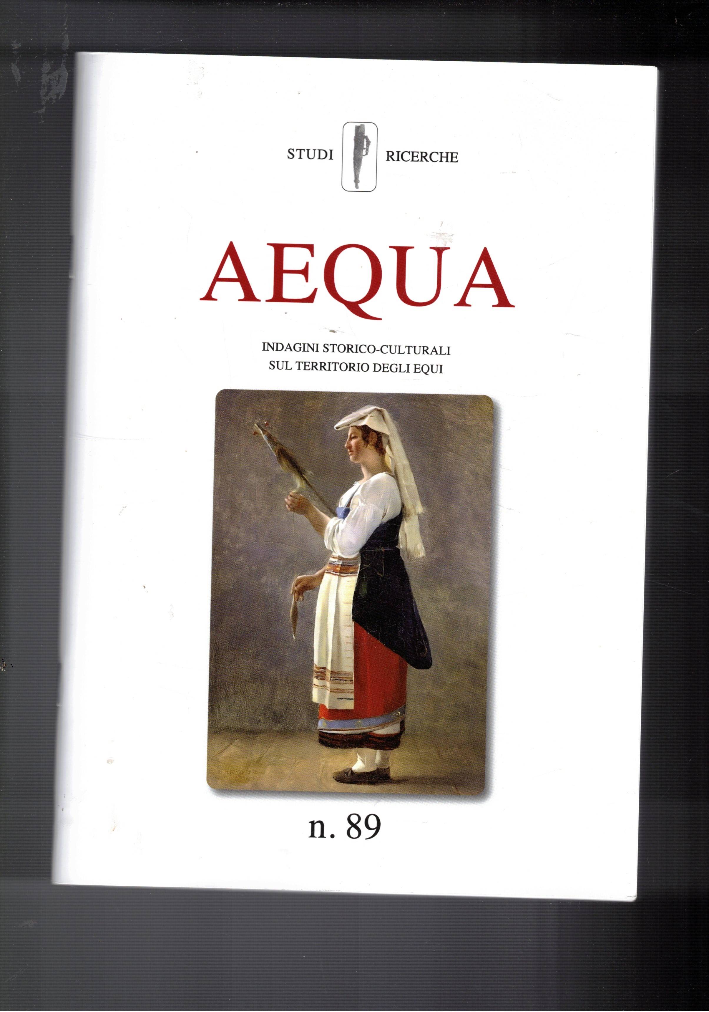 Awqua indagini storico-culturali sul territorio degli Equi. n° 89 agosto …