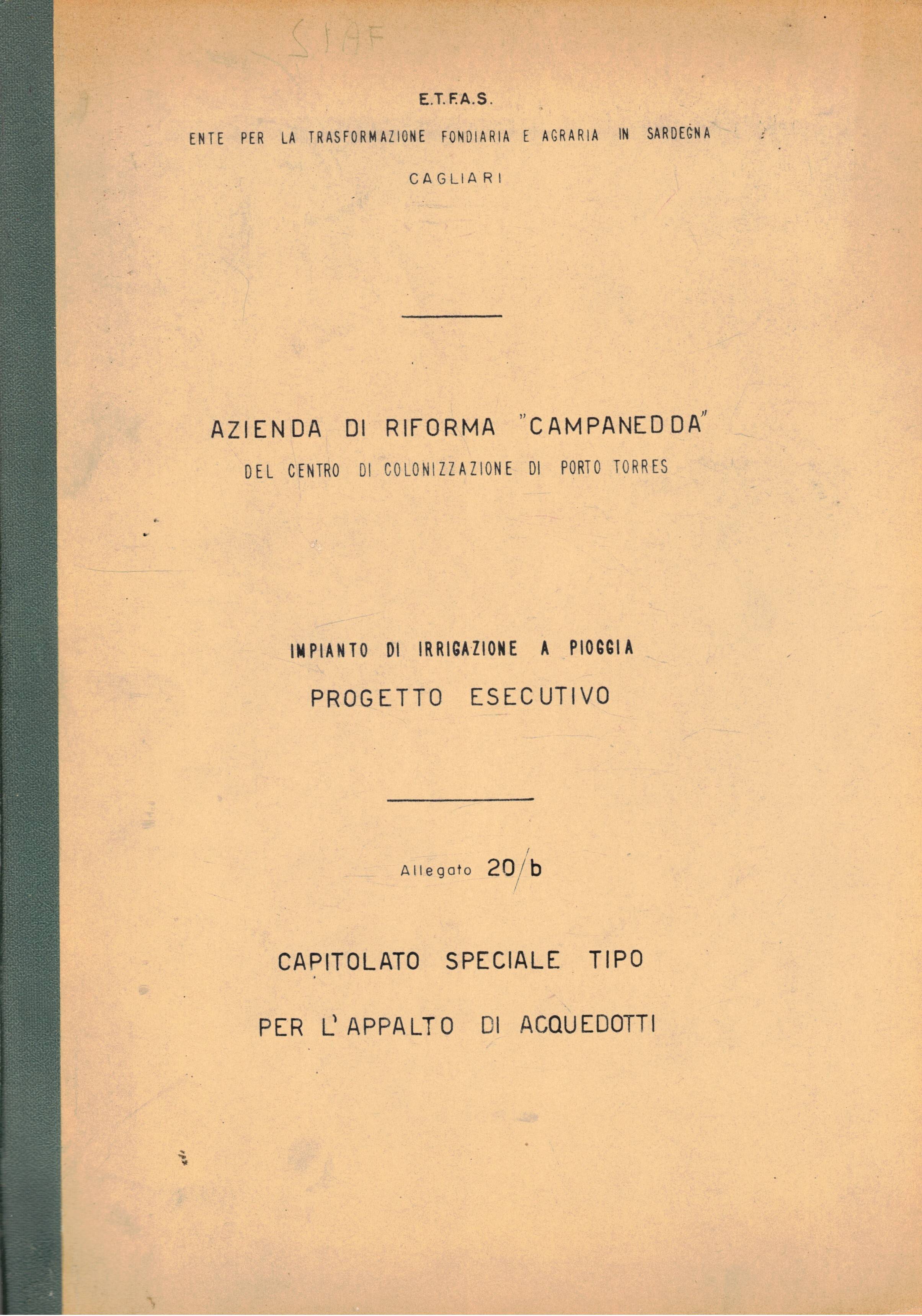Azienda di riforma "Campanedda" del centro di colonizzazione di Porto …