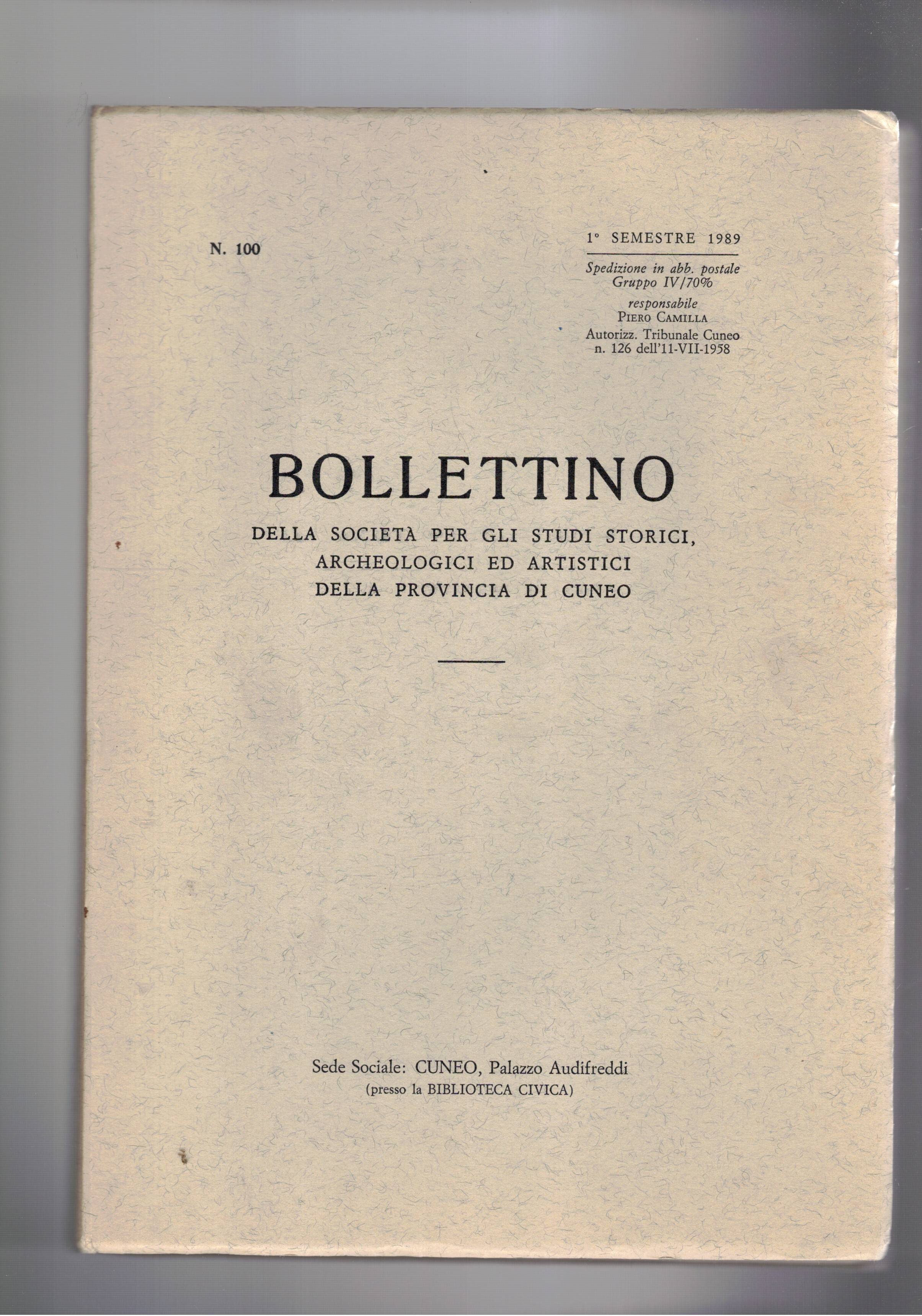Bollettino della soc. per gli studi storici, archeol. rd artistici …