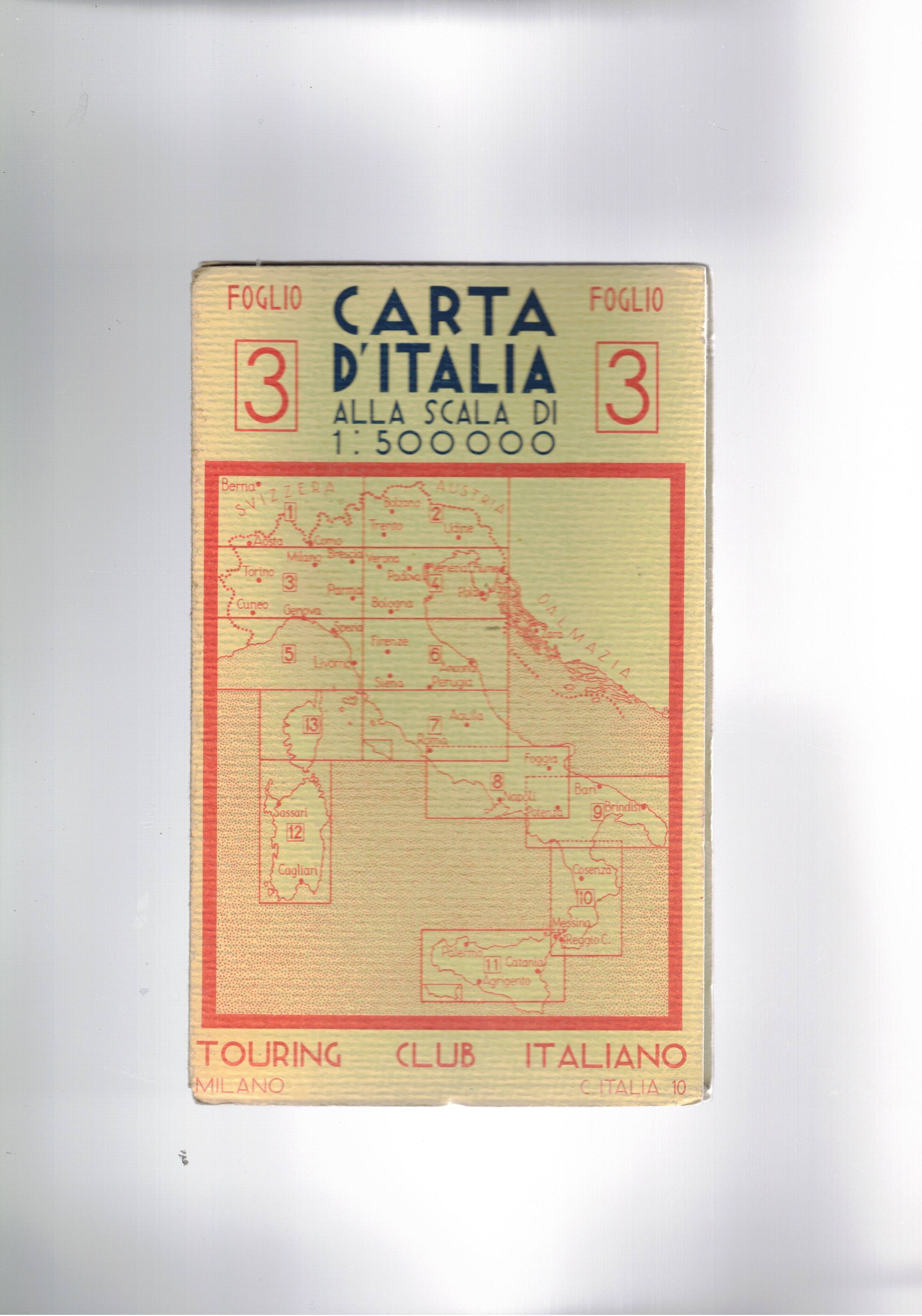 Carta d'Italia alla scala 1:500.000. Disponiamo delle prime 10 carte …