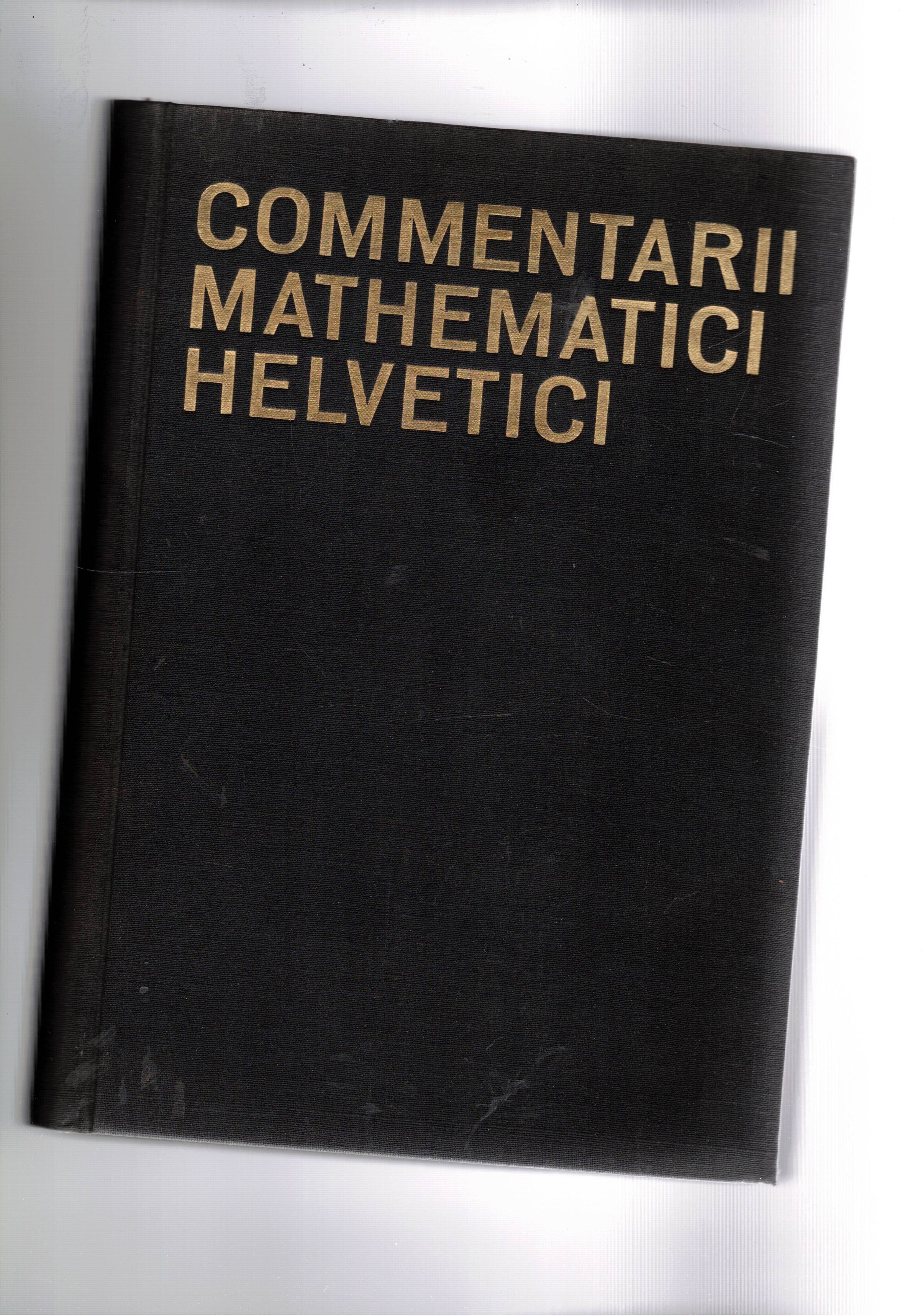 Commentarii mathematici helvetici vol. 4-5° 1932-1933. Articoli nlla lingua degli …