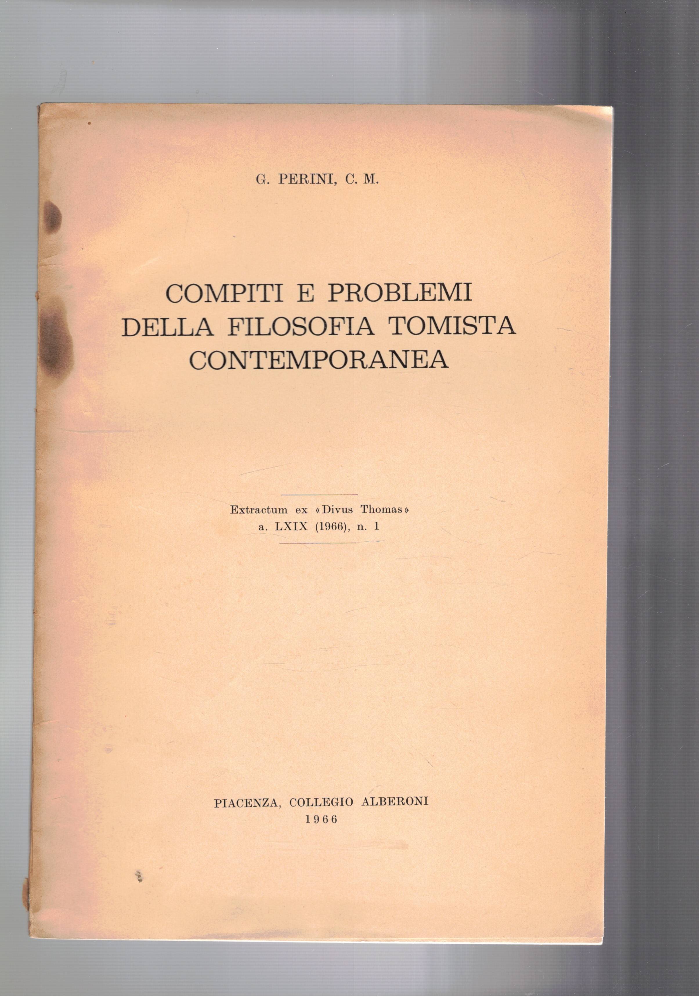 Compiti e problemi della filosofia tomista contemporanea. Estratto.
