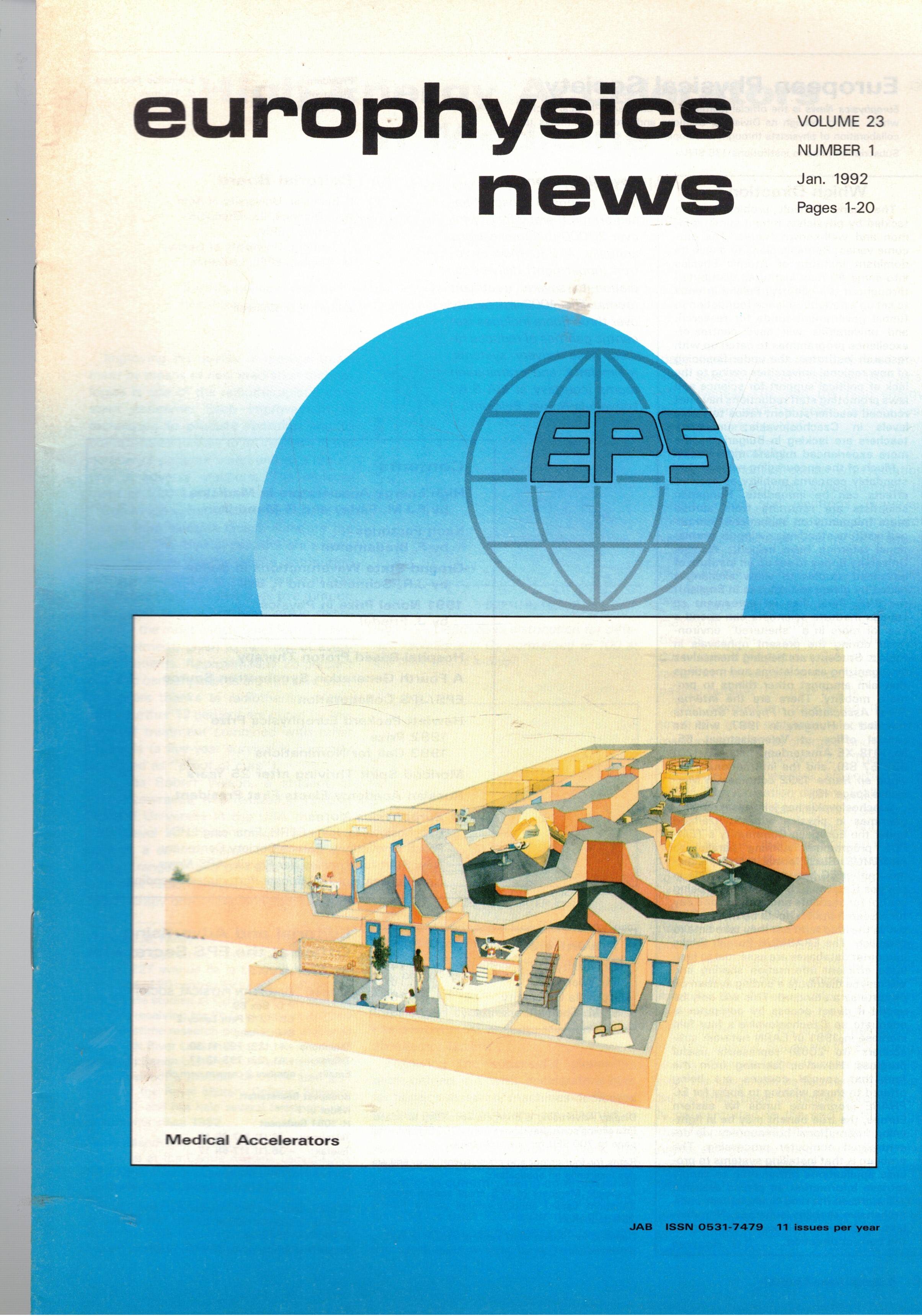 Europhysics Neus, mensile dell'European Phyiscal Society. Disponiamodel 1982 (da ago. …