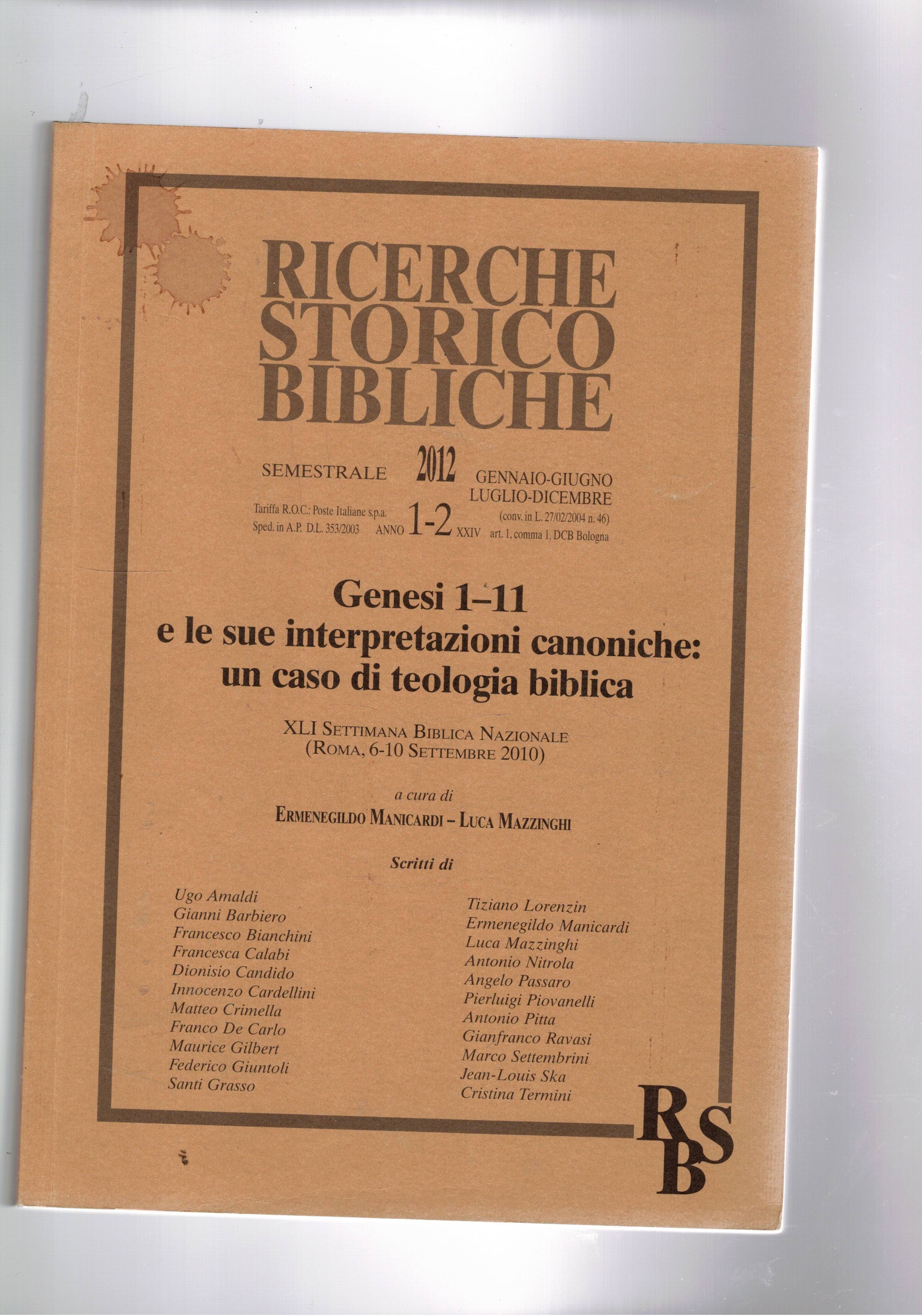 Genesi 1-11 e le sue interpretazioni canoniche: un caso di …