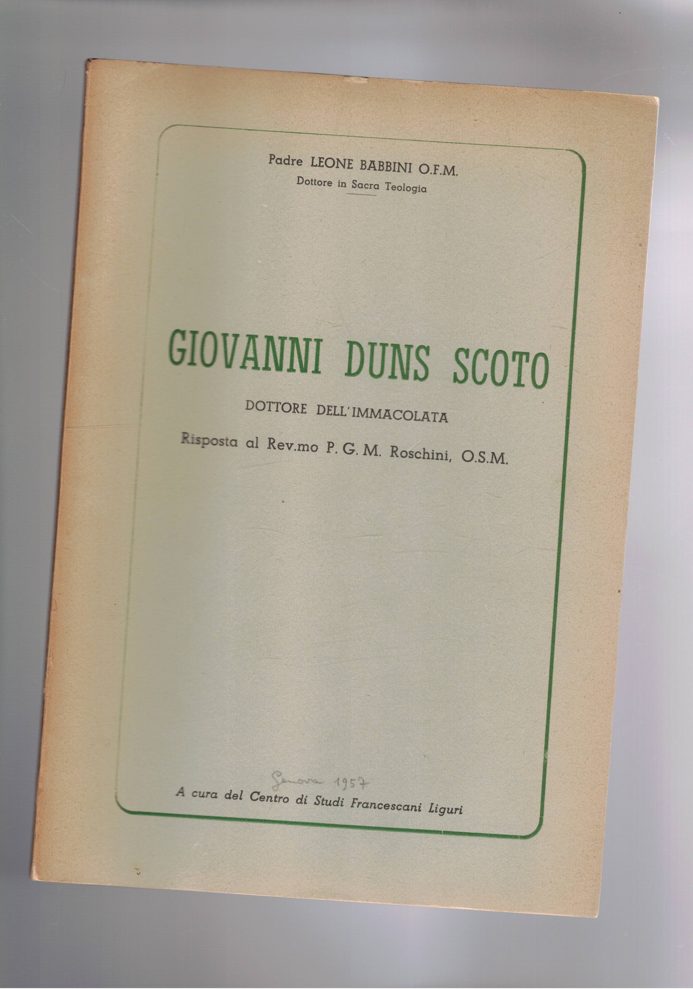 Giovanni Duns Scoto, dottore dell'immacolata, risposta al rev.mo P. G. …