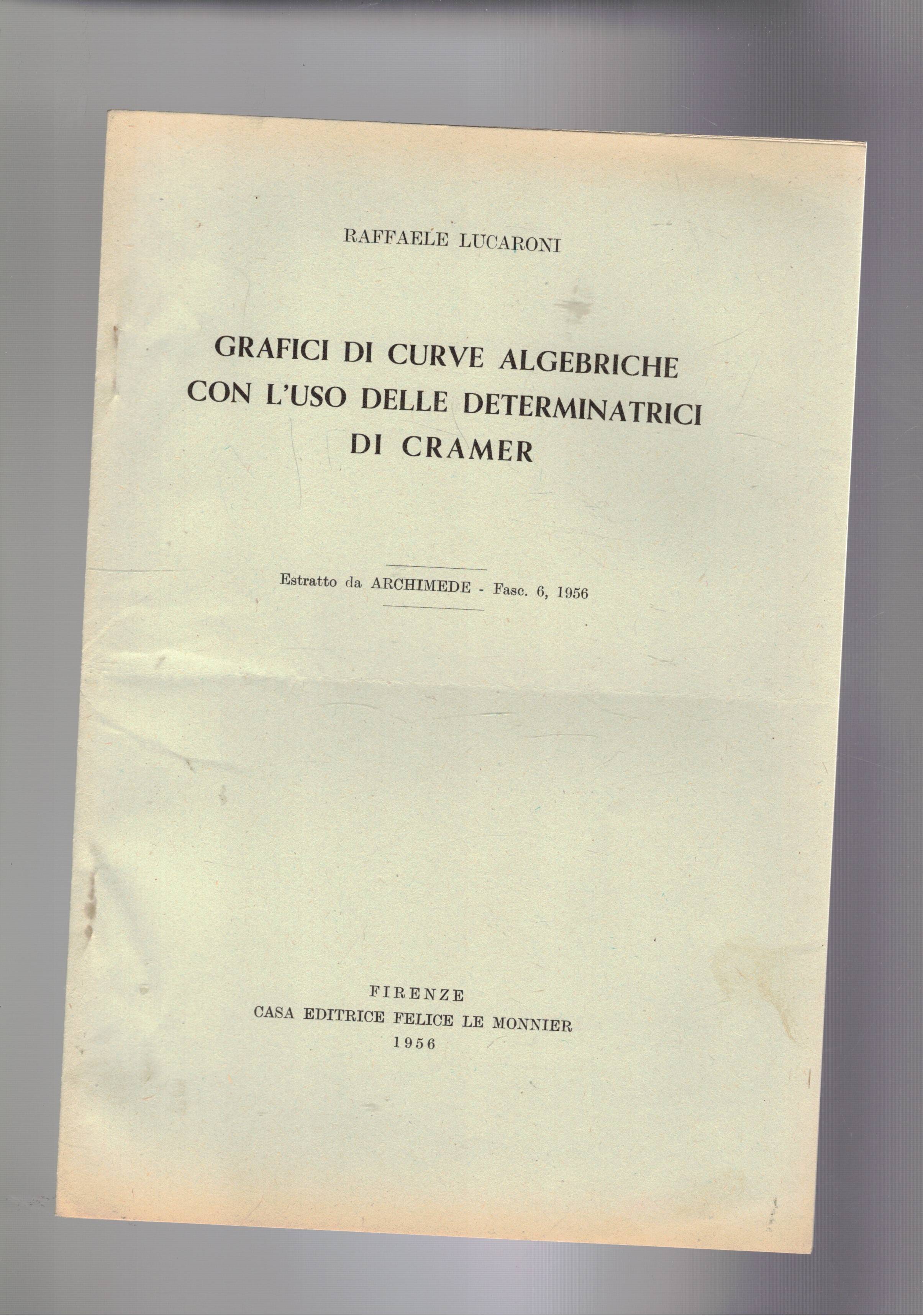 Grafici di curve algebriche con l'uso delle determinatrici di Crames. …
