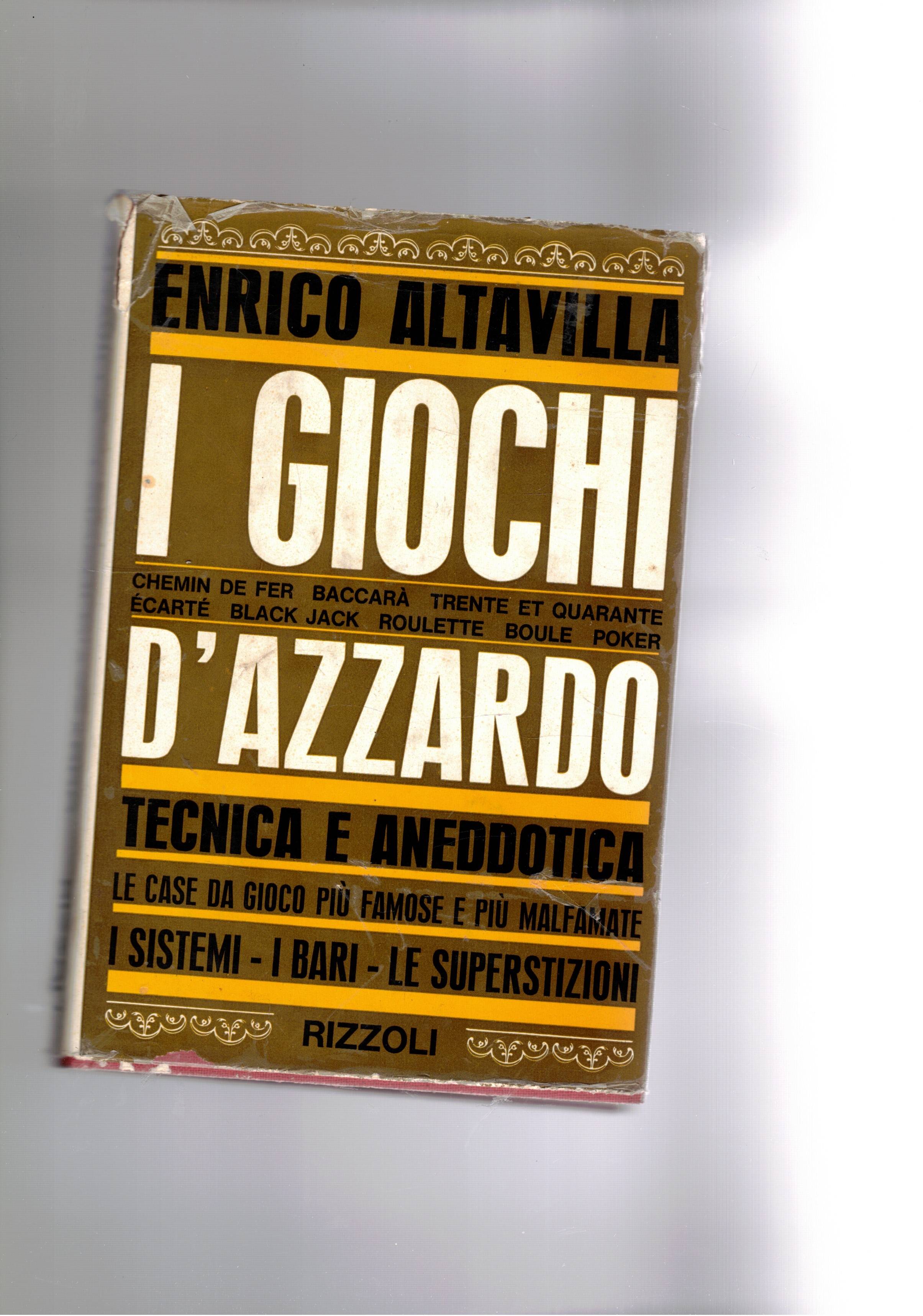 I Giochi d'azzardo. Tecnica e neddotica, le case da gioco …