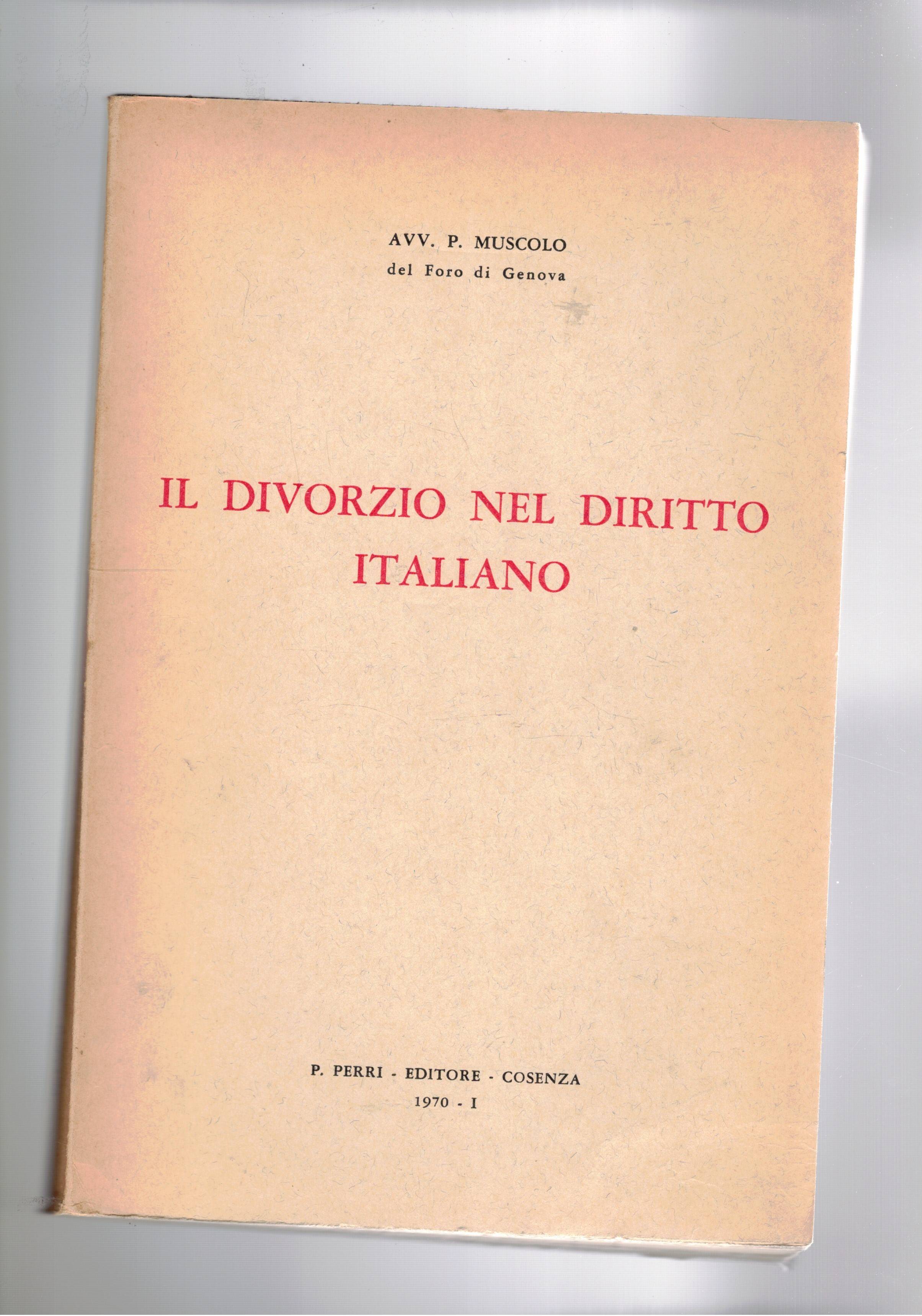 Il divorzio nel diritto italiano.