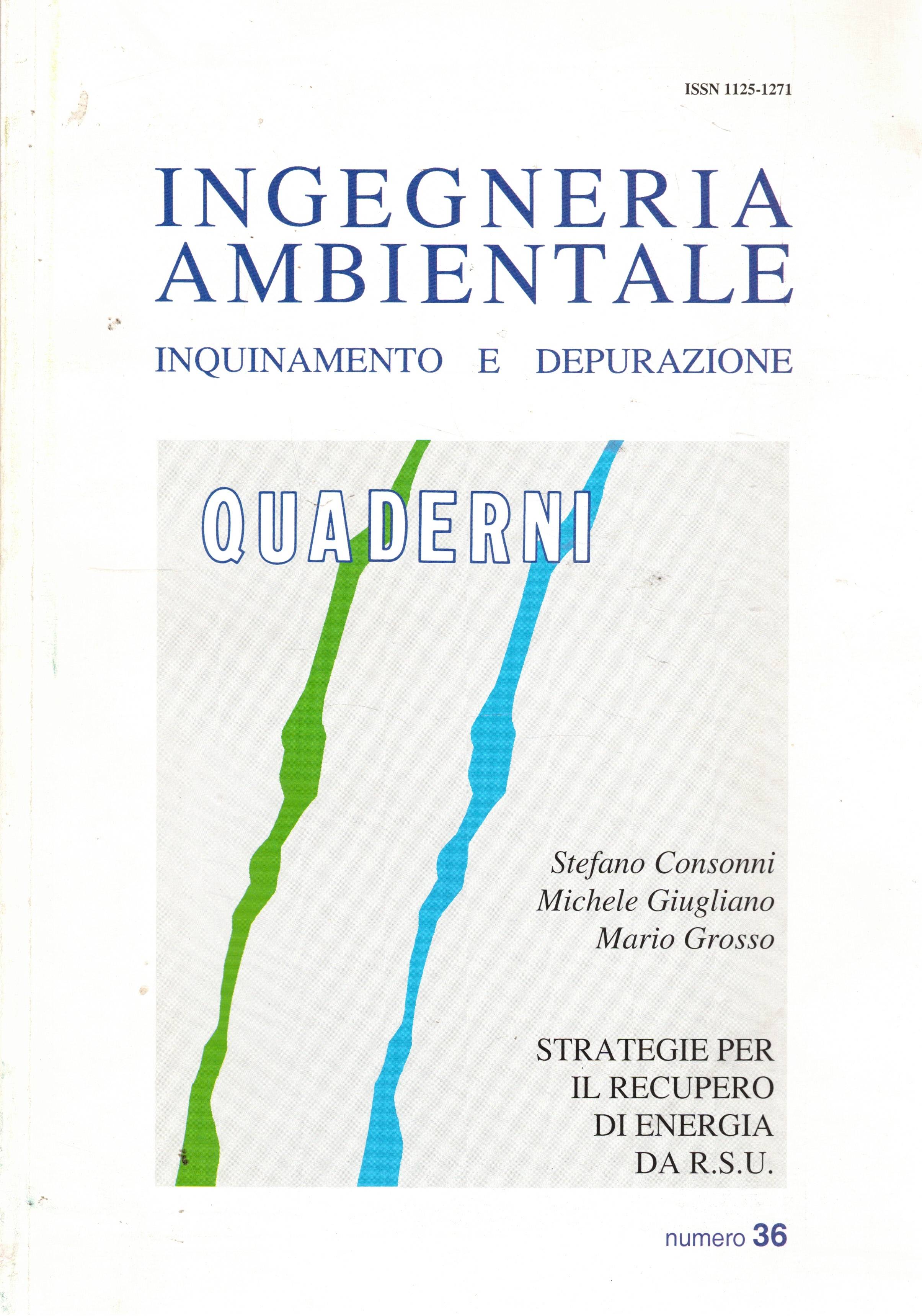 Ingegneria ambientale inquinamento e depurazione. n° 36 dic. 2002. Strategie …
