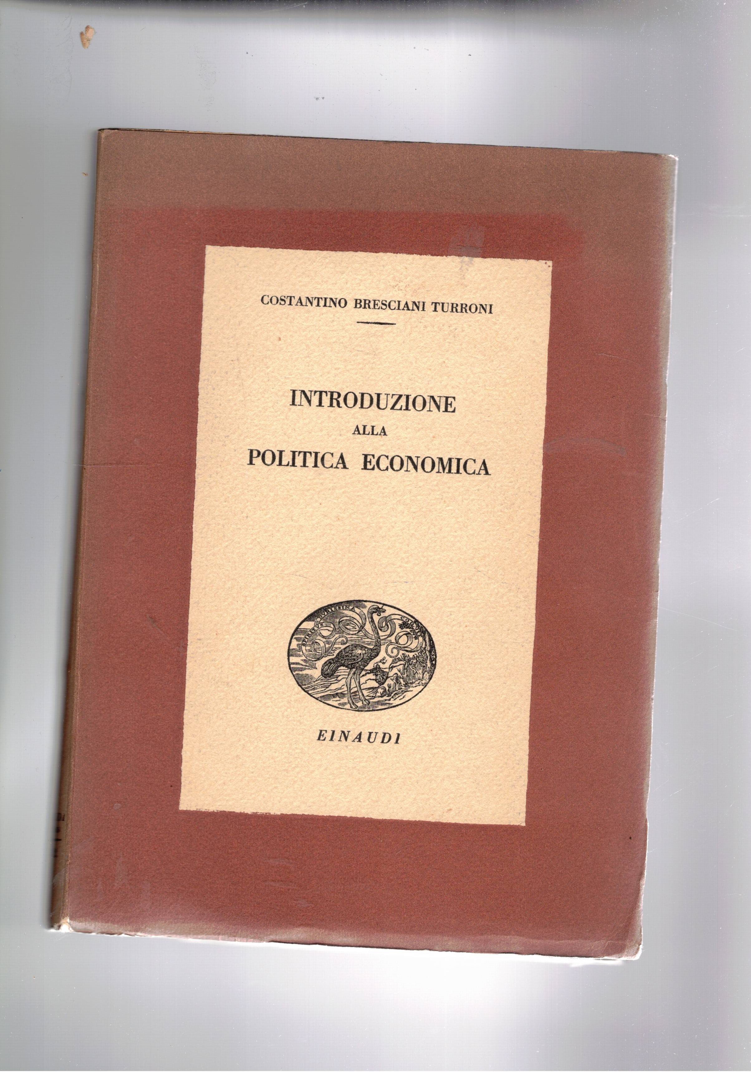 Introduzione alla politica economica.
