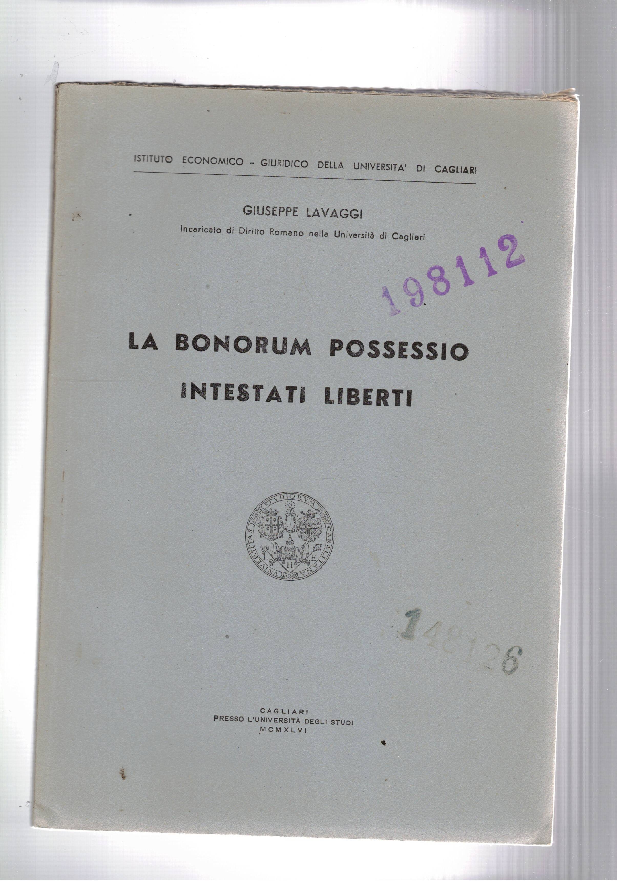 La bonorum possessio intestati liberti. Estratto.