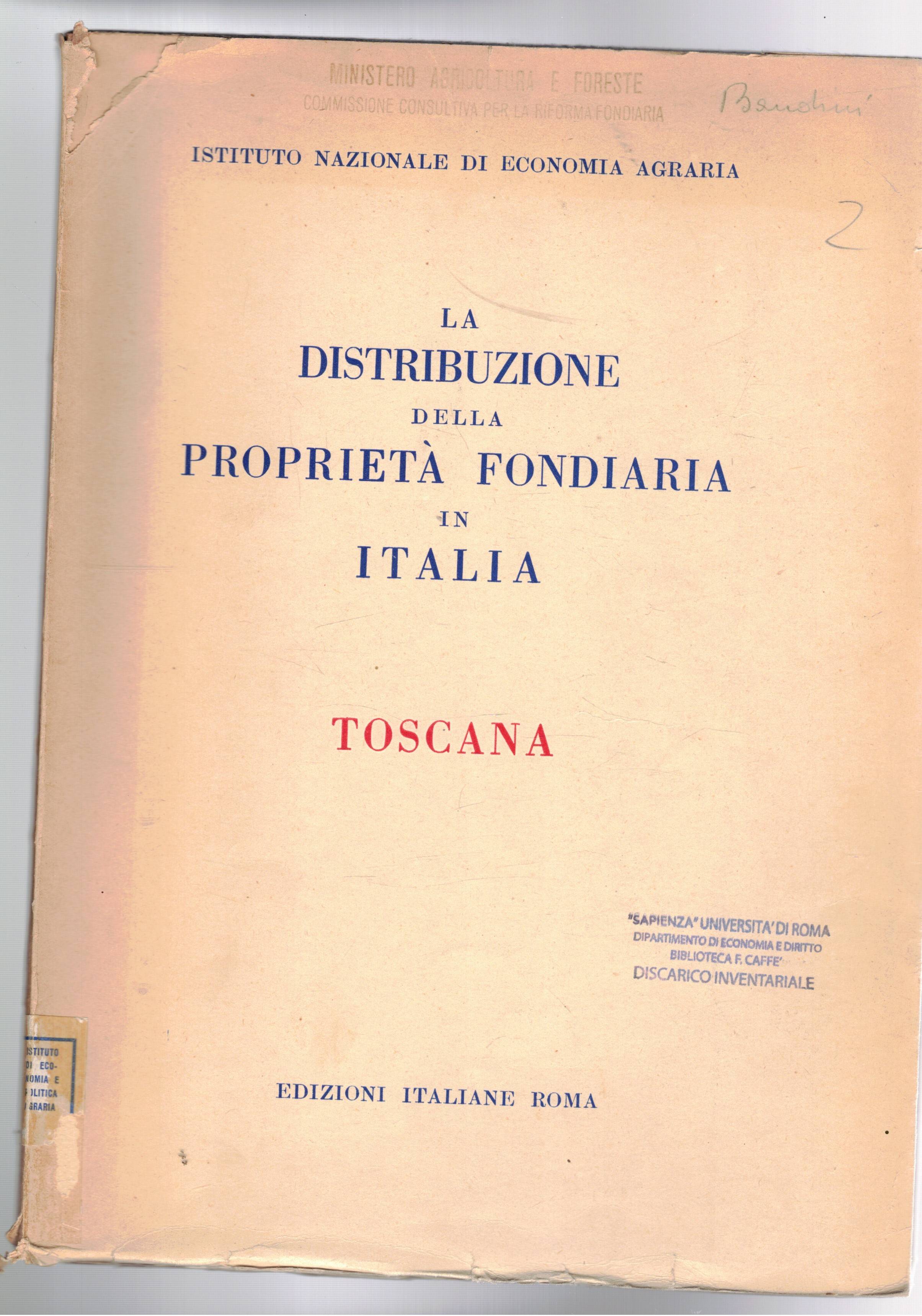 La distribuzione della proprietà fondiaria in Italia: Sicilia.