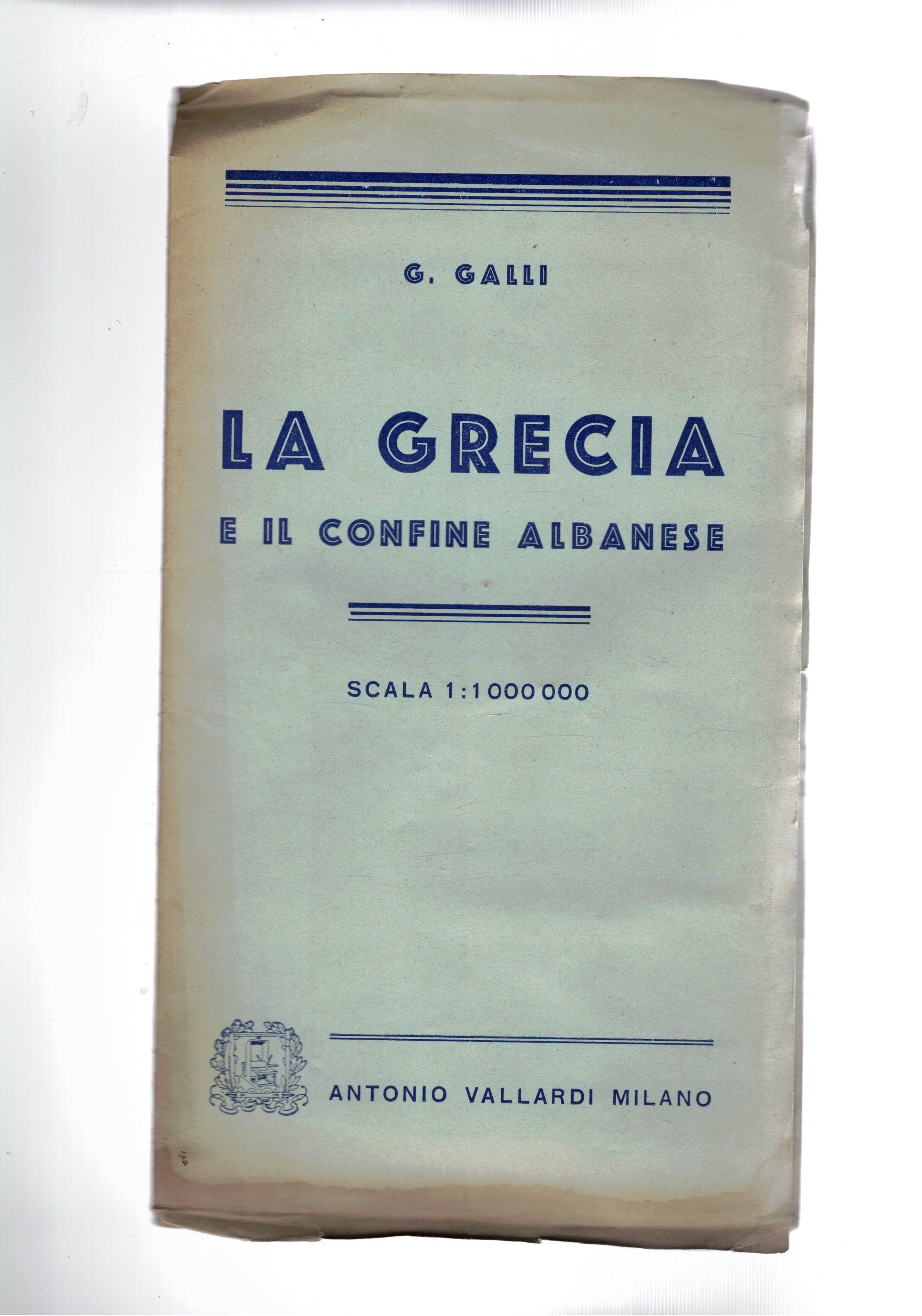La Grecia e il confine albanese. Carta a colori alla …