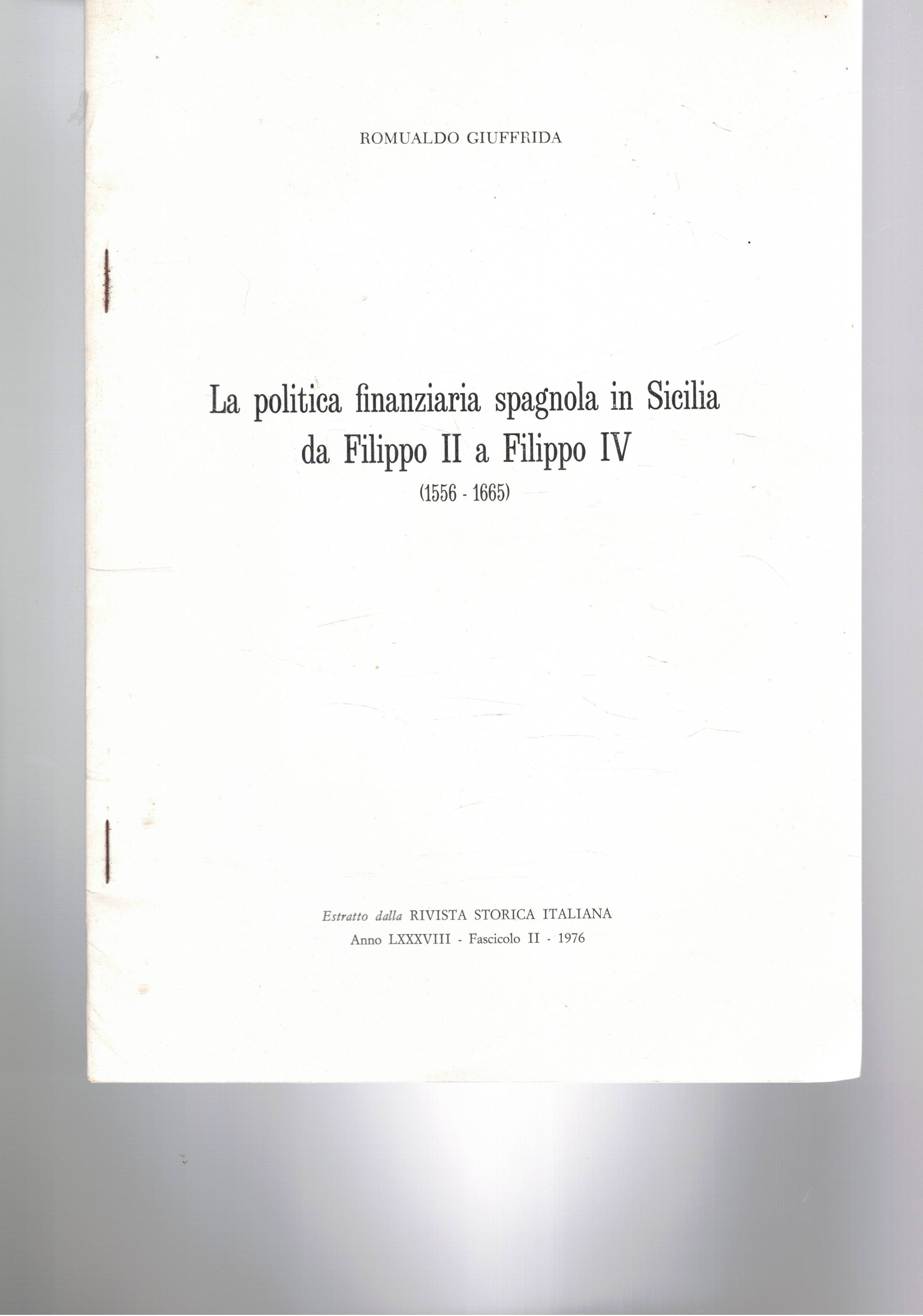 La politica finanziaria spagnola in Sicilia da Filippo II a …