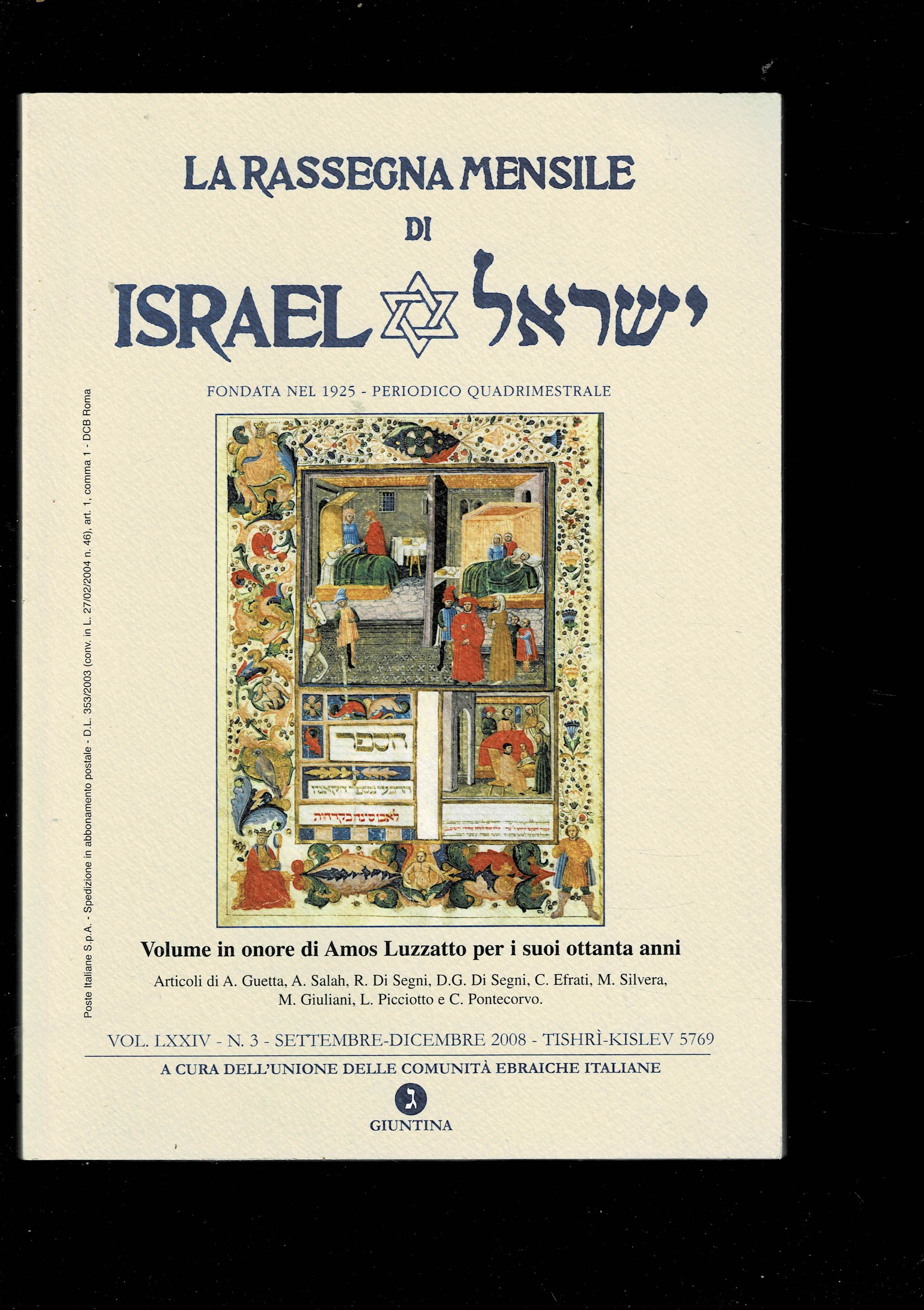 La Rassegna mensile di Israel. Volume in onore di Amos …