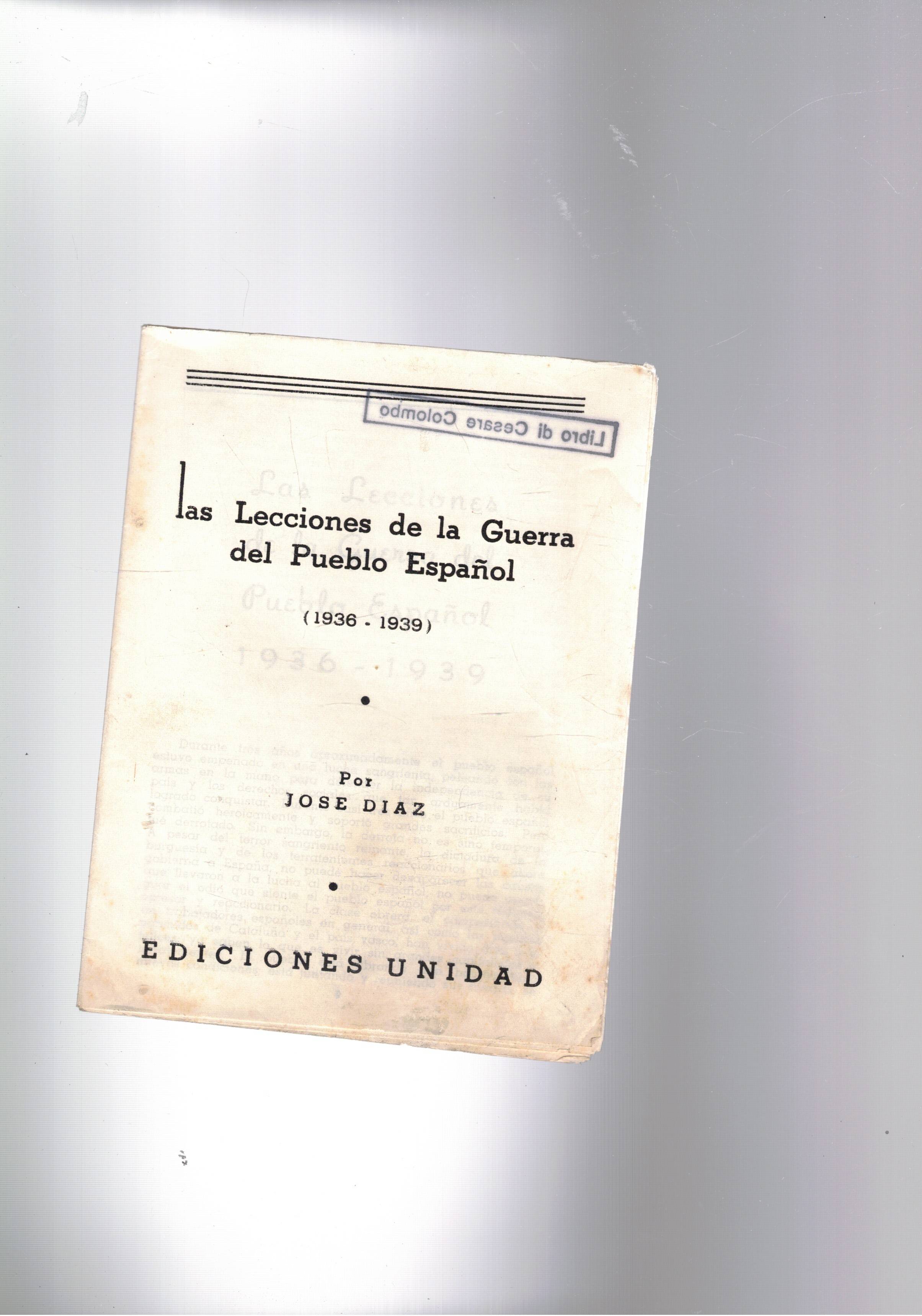 Las Leciones de la Guerra del Pueblo Espanol (1936-1939).