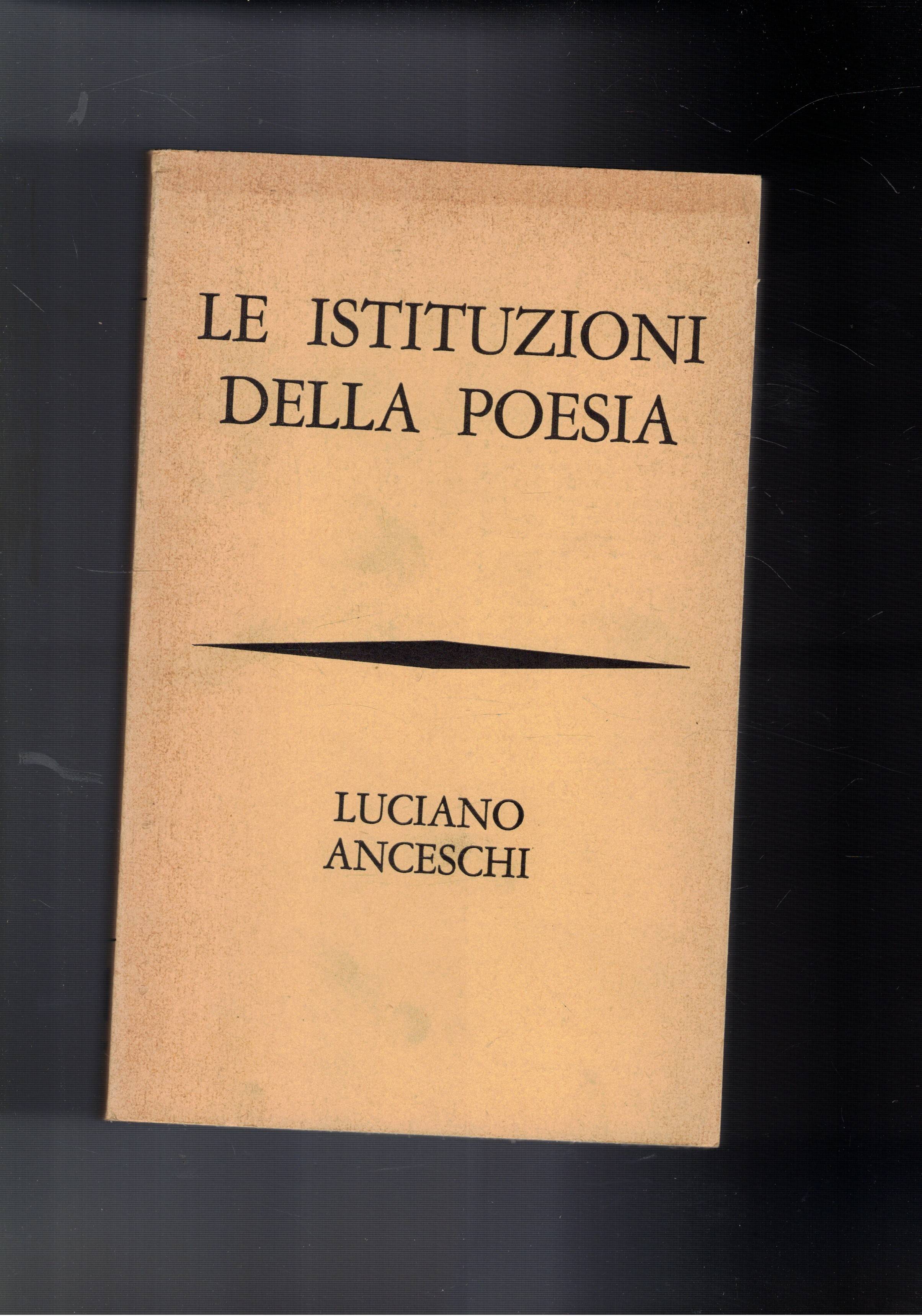 Le istituzioni della Poesia.