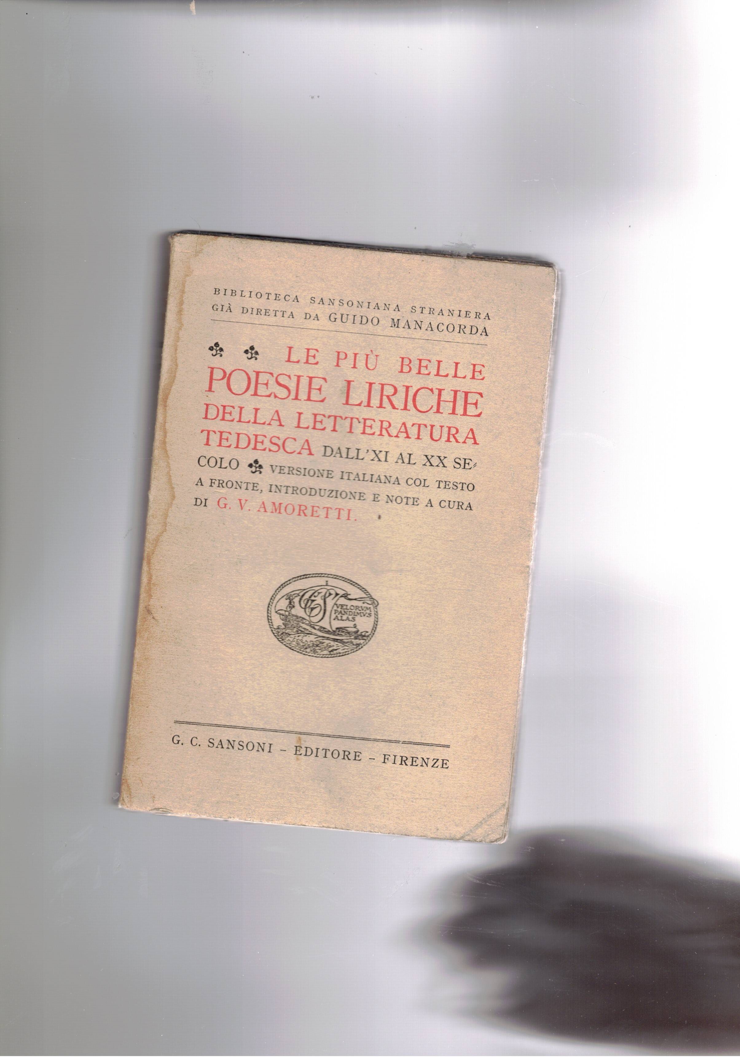 Le più belle poesie e liriche della letteratura tedesca dall'XI …