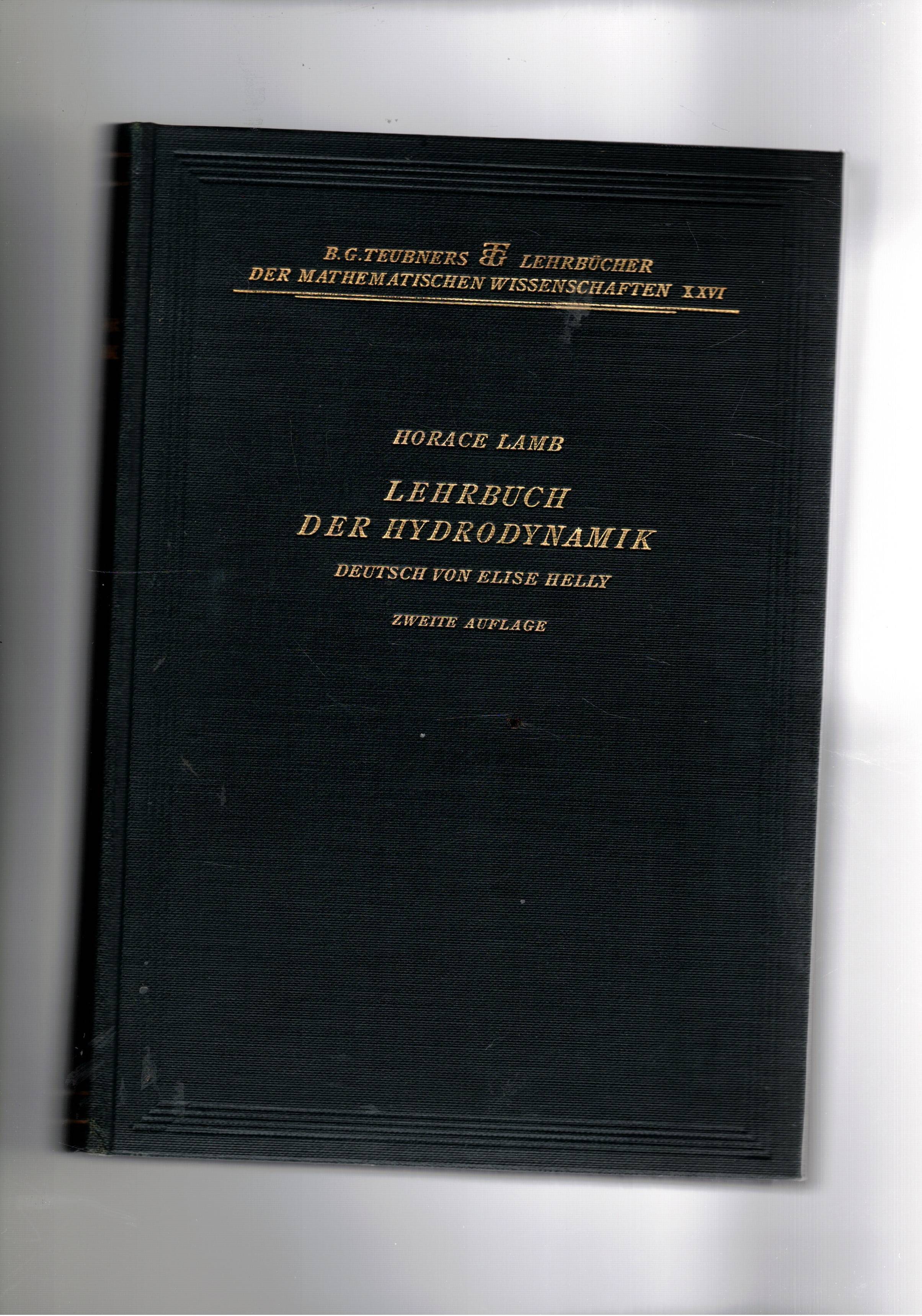 Lehrbuch der Hydrodynamik. Deutsche von Elise Helly. 2 a edizione.