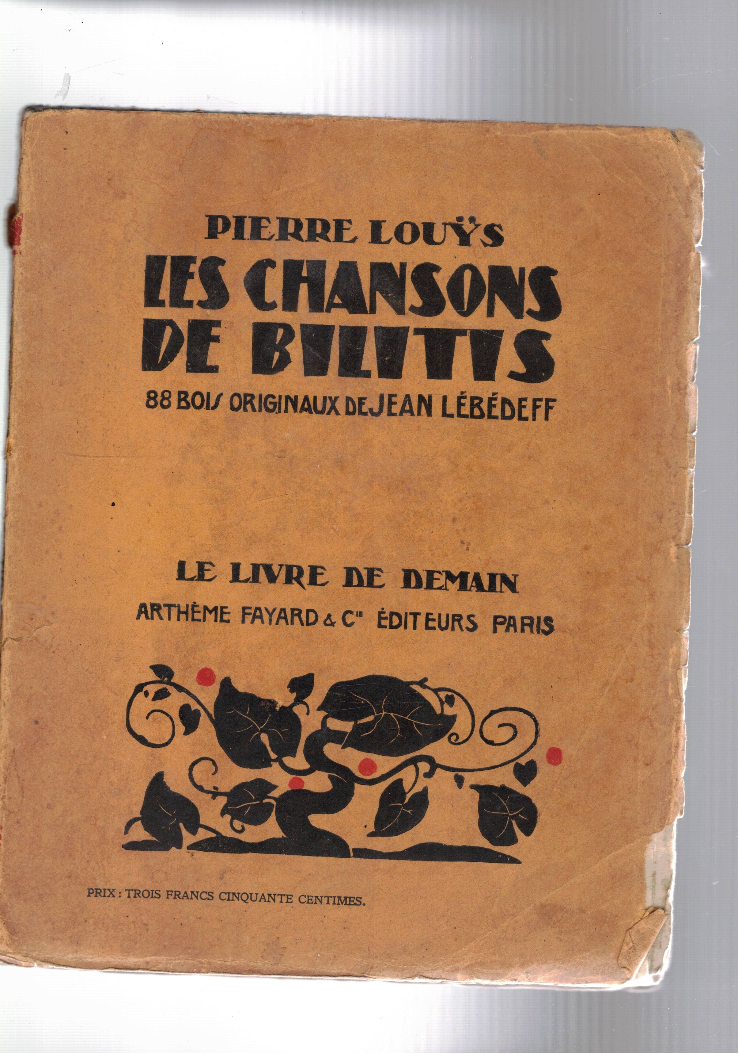 Les chansons de bilitis. Con 88 bois originaux de Jean …