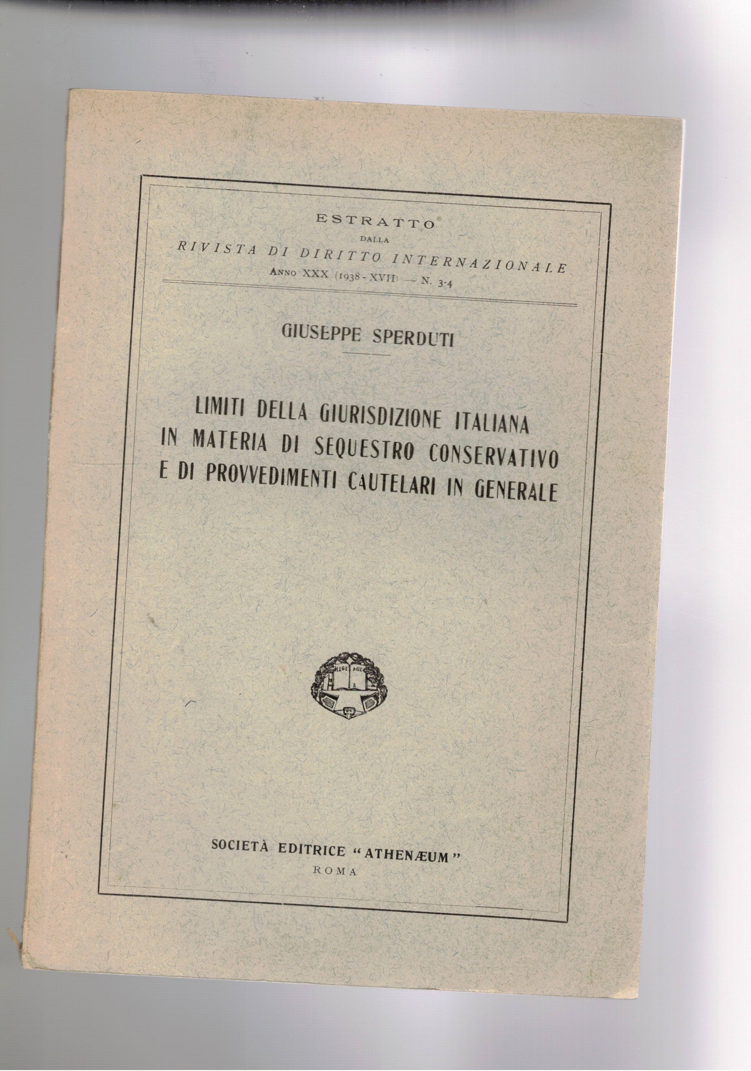 Limiti della giurisdizione italiana in materia di sequestro conservativo e …