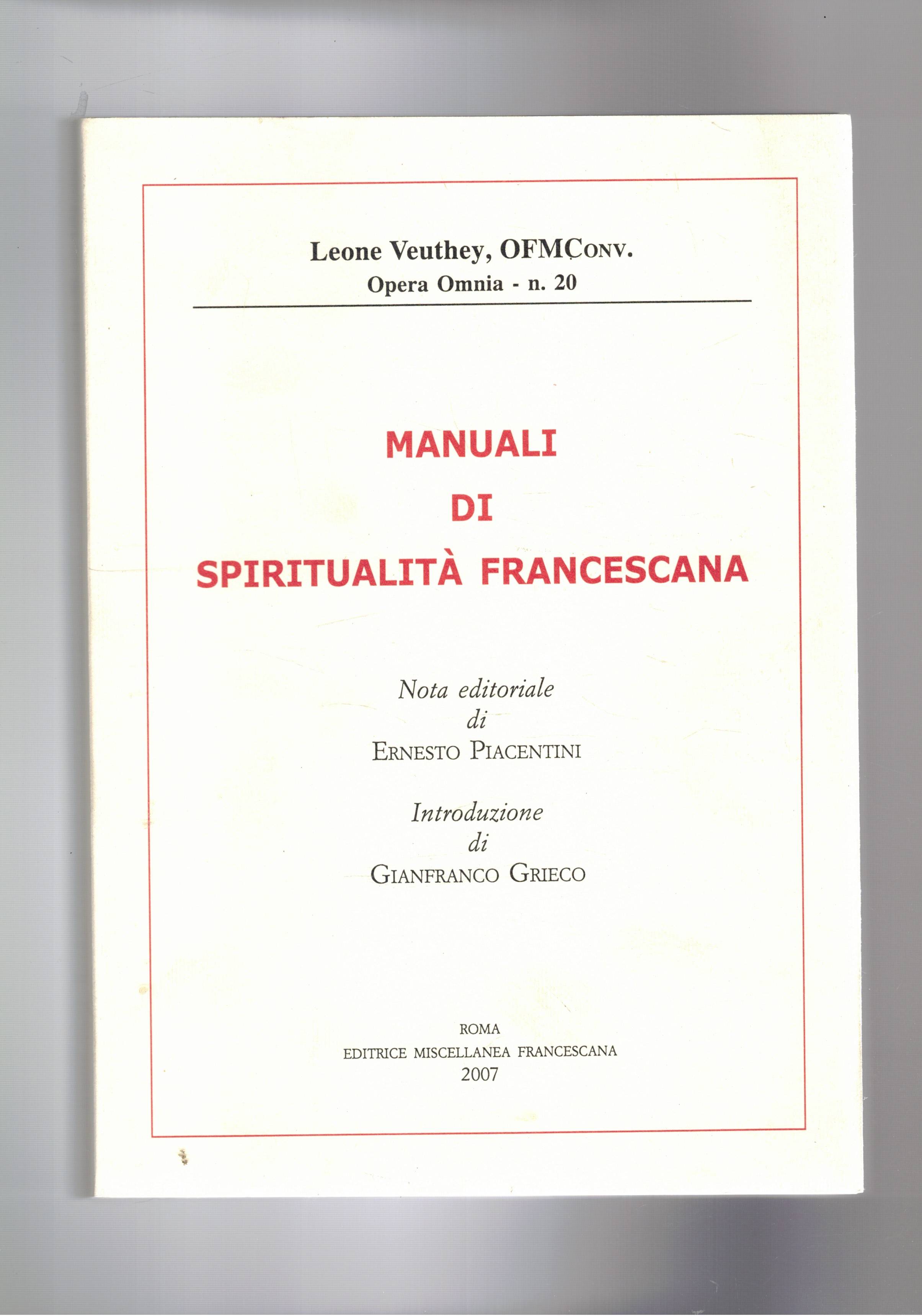 Manuali di spiritualità francescana. n° 20.