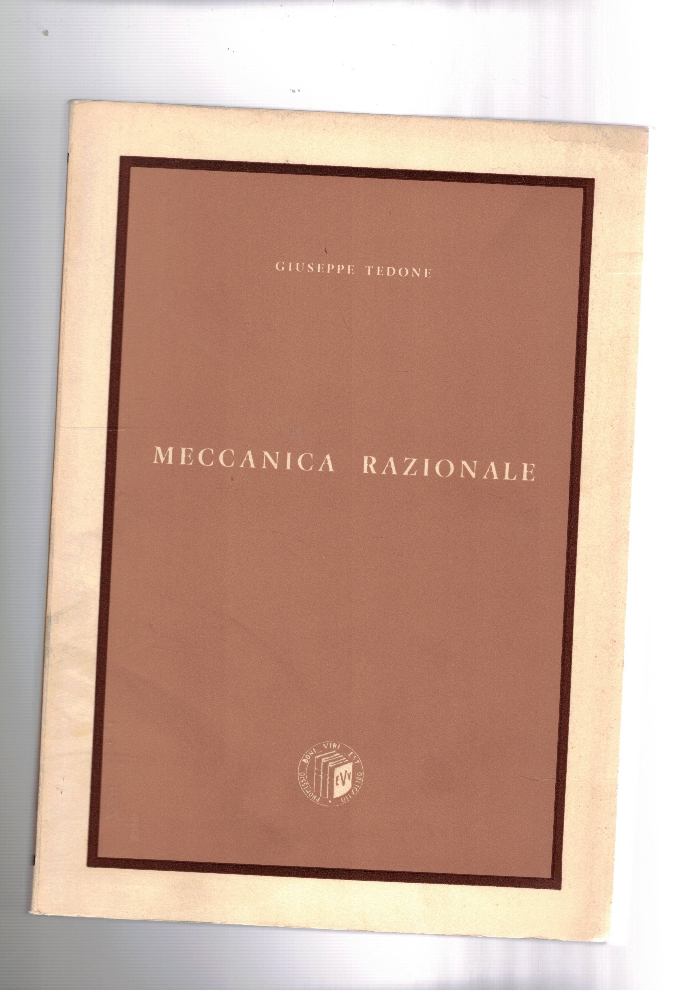 Meccanica razionale. Dispensa universitaria.