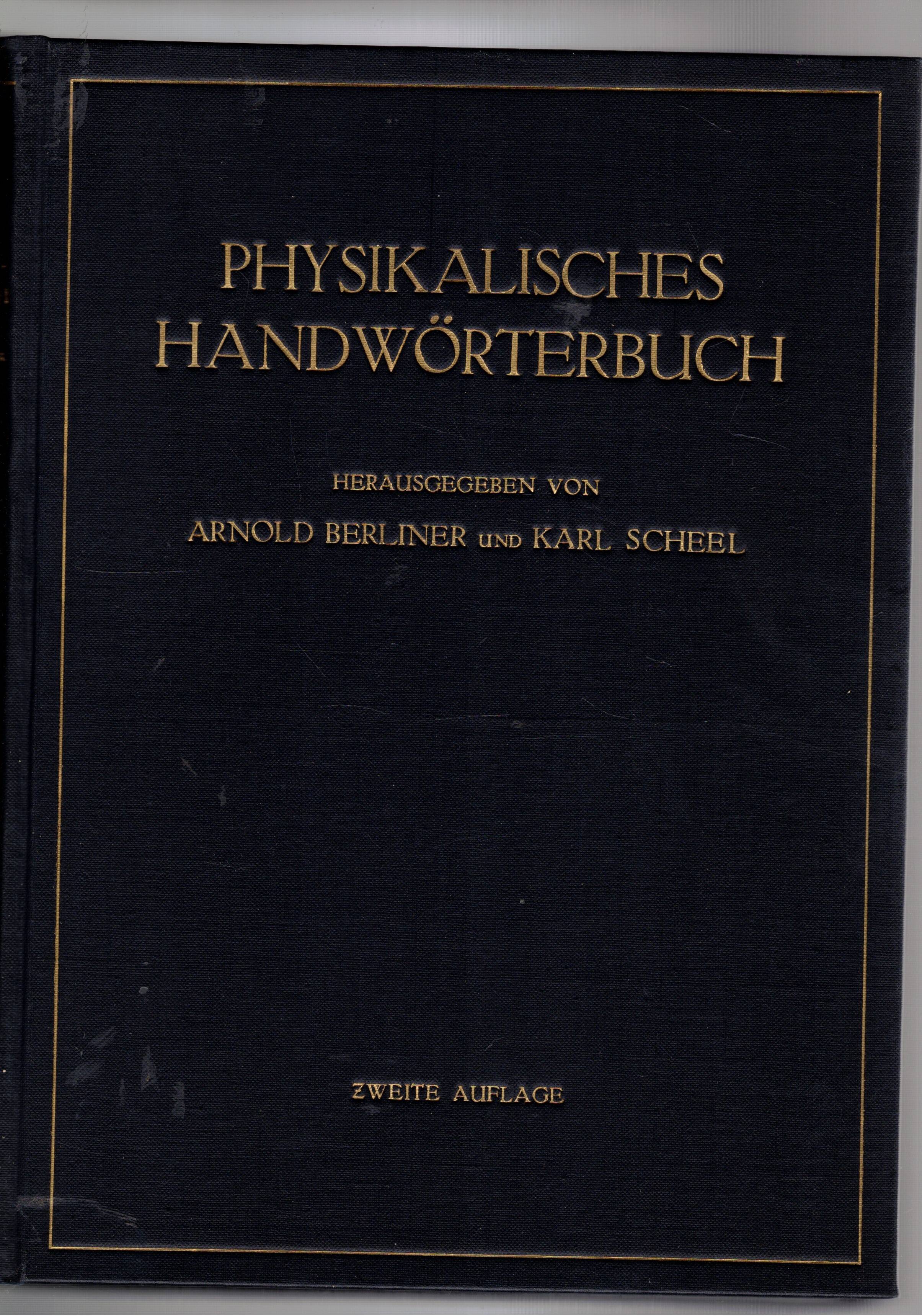 Phykalisches Handworterbuch. Zweiteauflage.