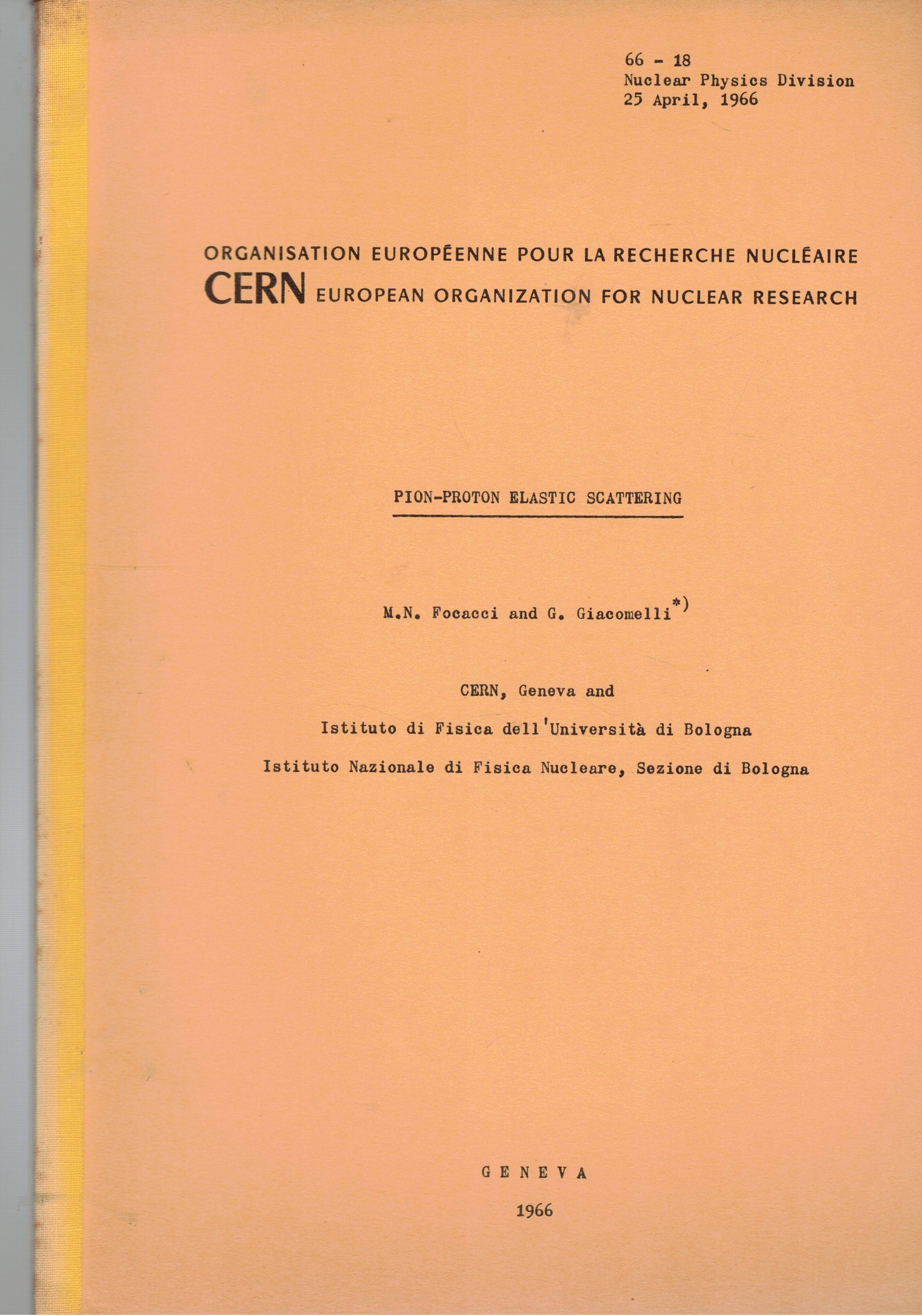 Pion-Proton elastic scattering.