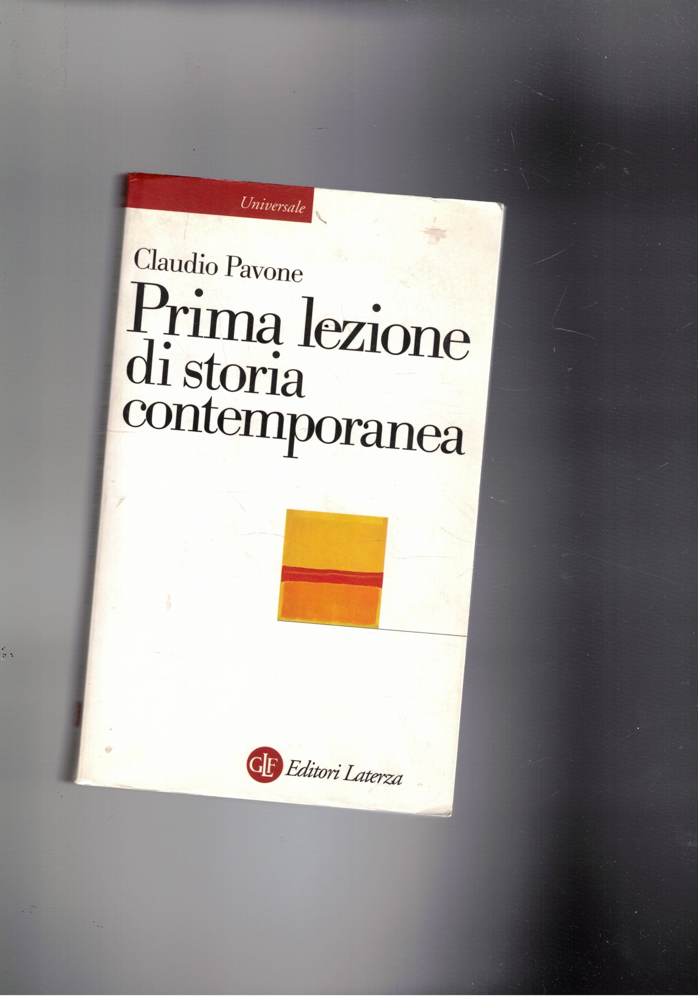 Prima lezione di storia contemporanea.