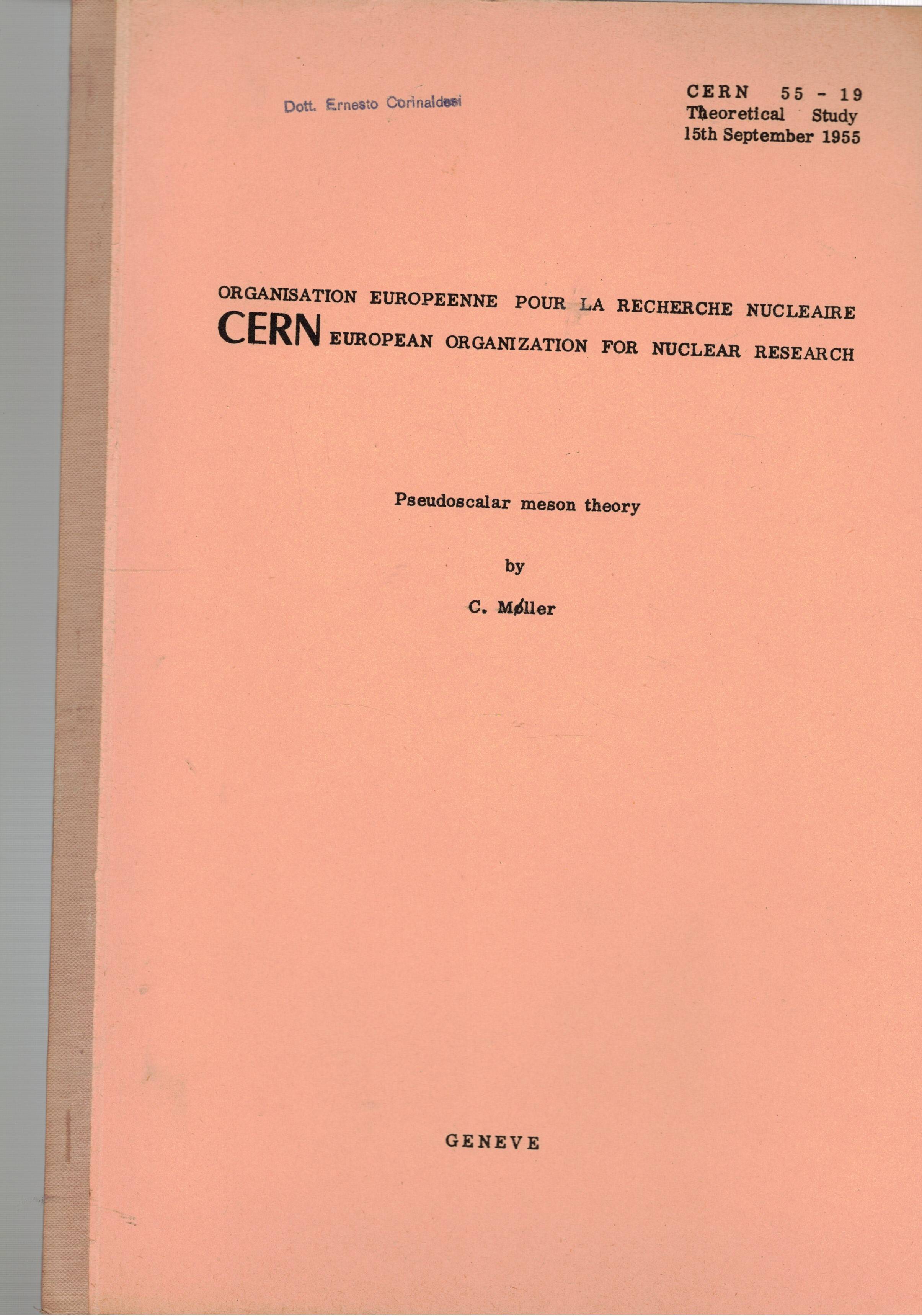 Pseudoscalar meson theory.