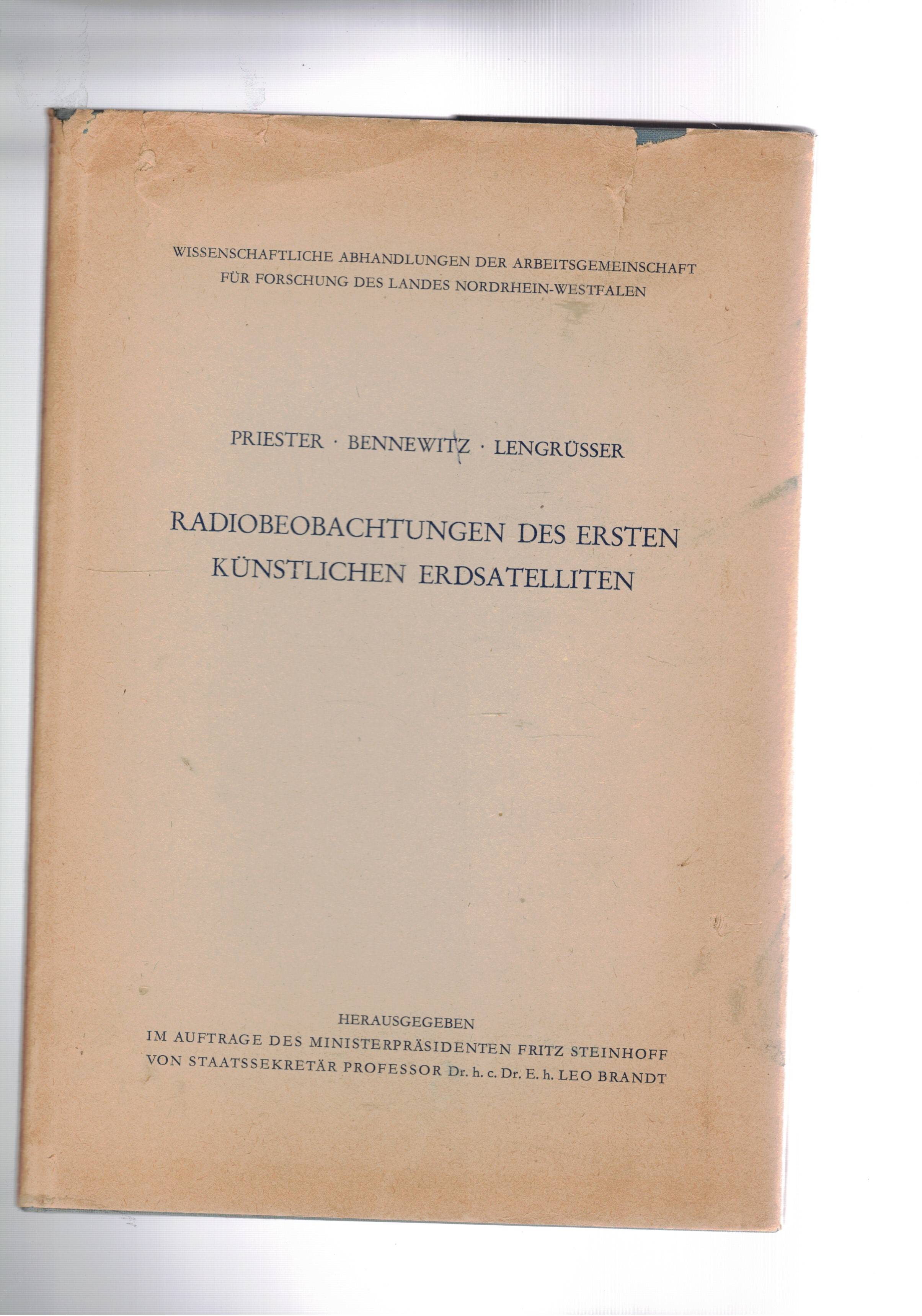 Radiobeobachtungen des ersten künstlichen Erdsatelliten.