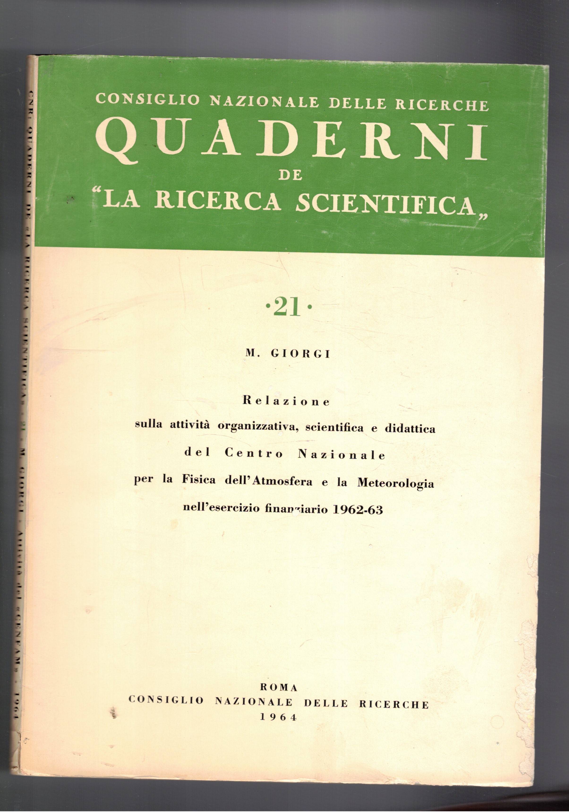 Relazione sulla attività scientifica e didattica del centro nazionale per …
