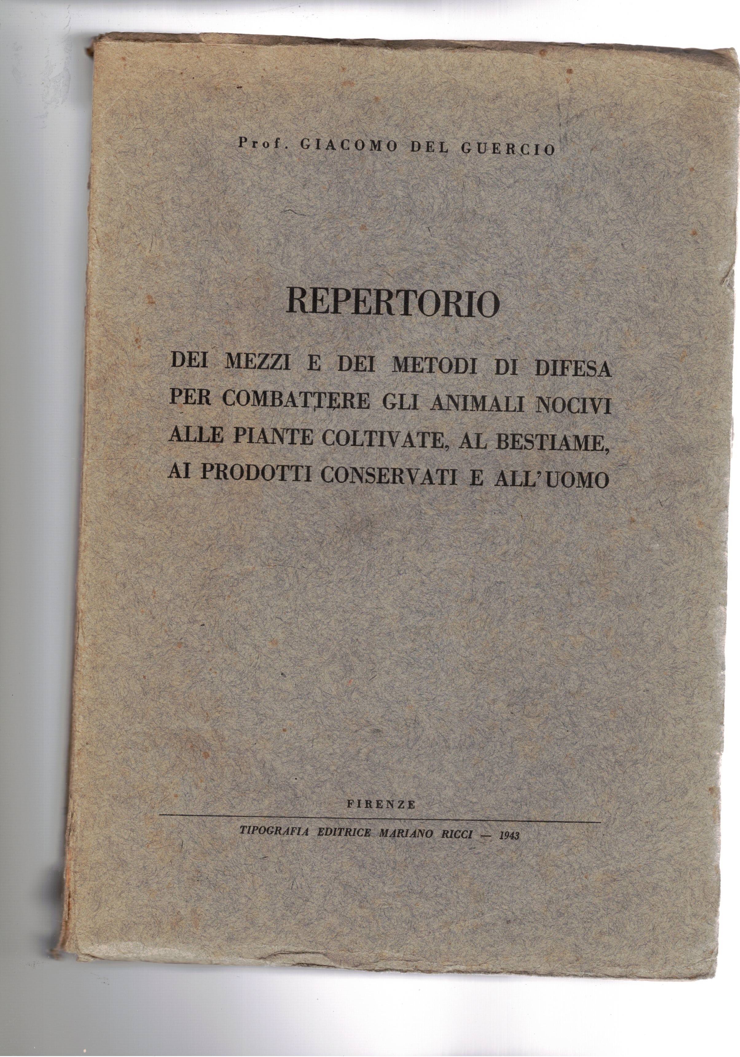 Repertorio dei mezzi e dei metodi di difesa per combattere …